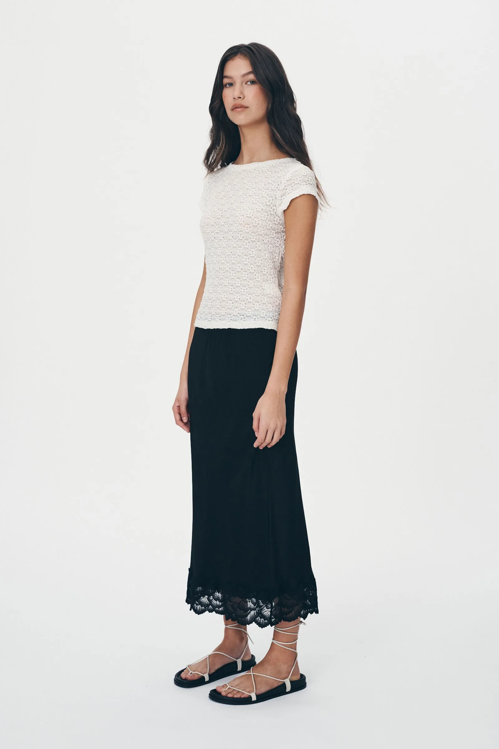 Marina Silk Midi Skirt sold by Rowie the Label product image thumbnail 3