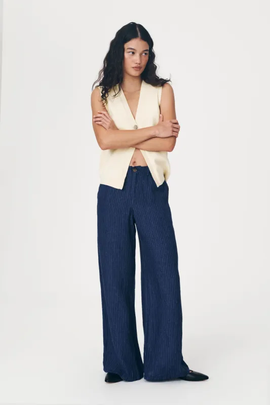 Carlotta Stripe Wide Pants sold by Rowie the Label