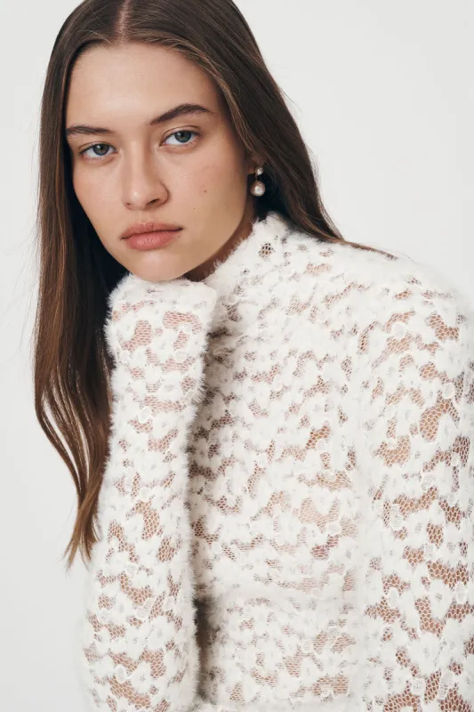 Galo Fuzzy Lace Top sold by Rowie the Label