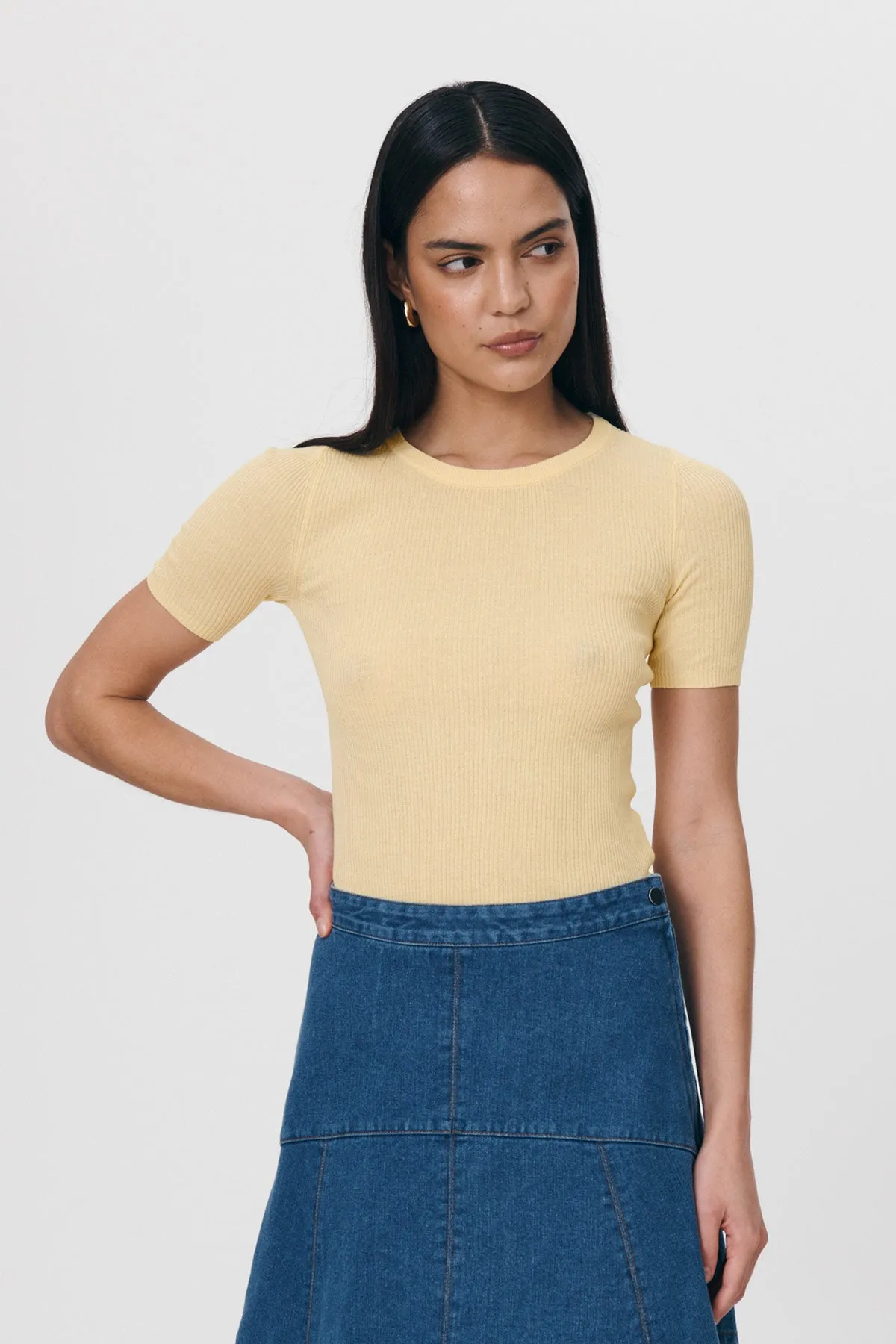 Rib Knit Tee sold by Rowie the Label product image thumbnail 3