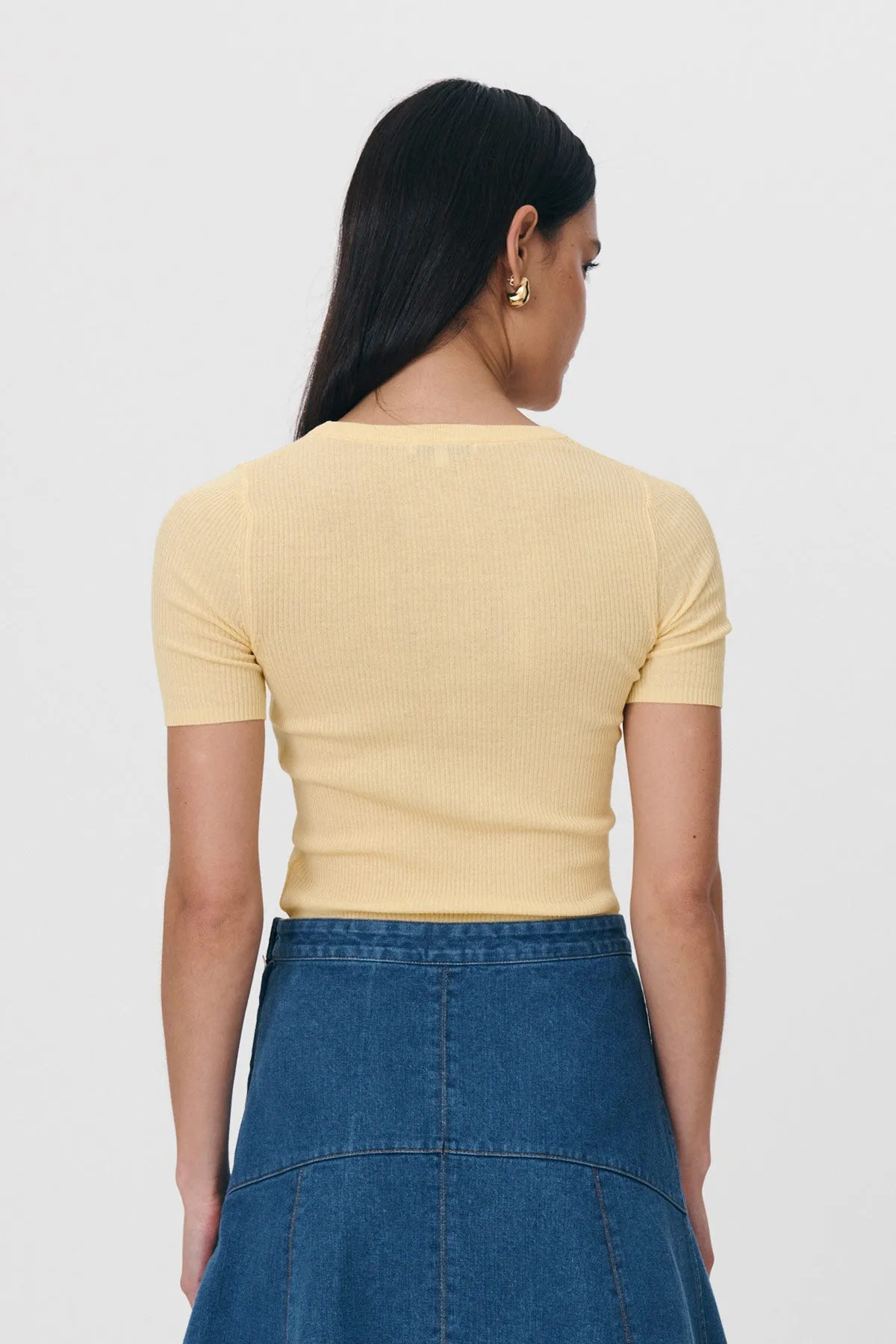 Rib Knit Tee sold by Rowie the Label product image thumbnail 4