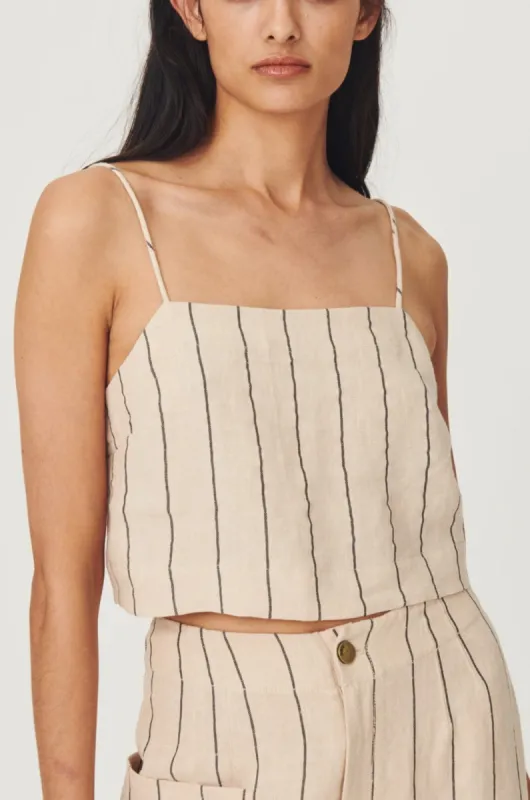 Sunny Linen Crop sold by Rowie the Label