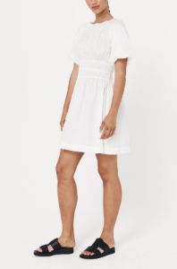 Ari Organic Mini Dress Bone sold by Rowie the Label
