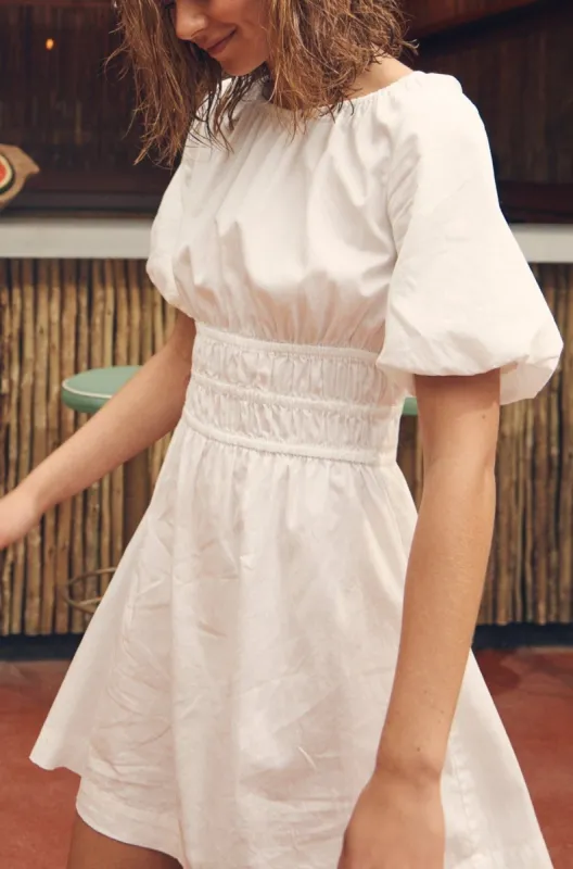 Ari Organic Mini Dress Bone sold by Rowie the Label