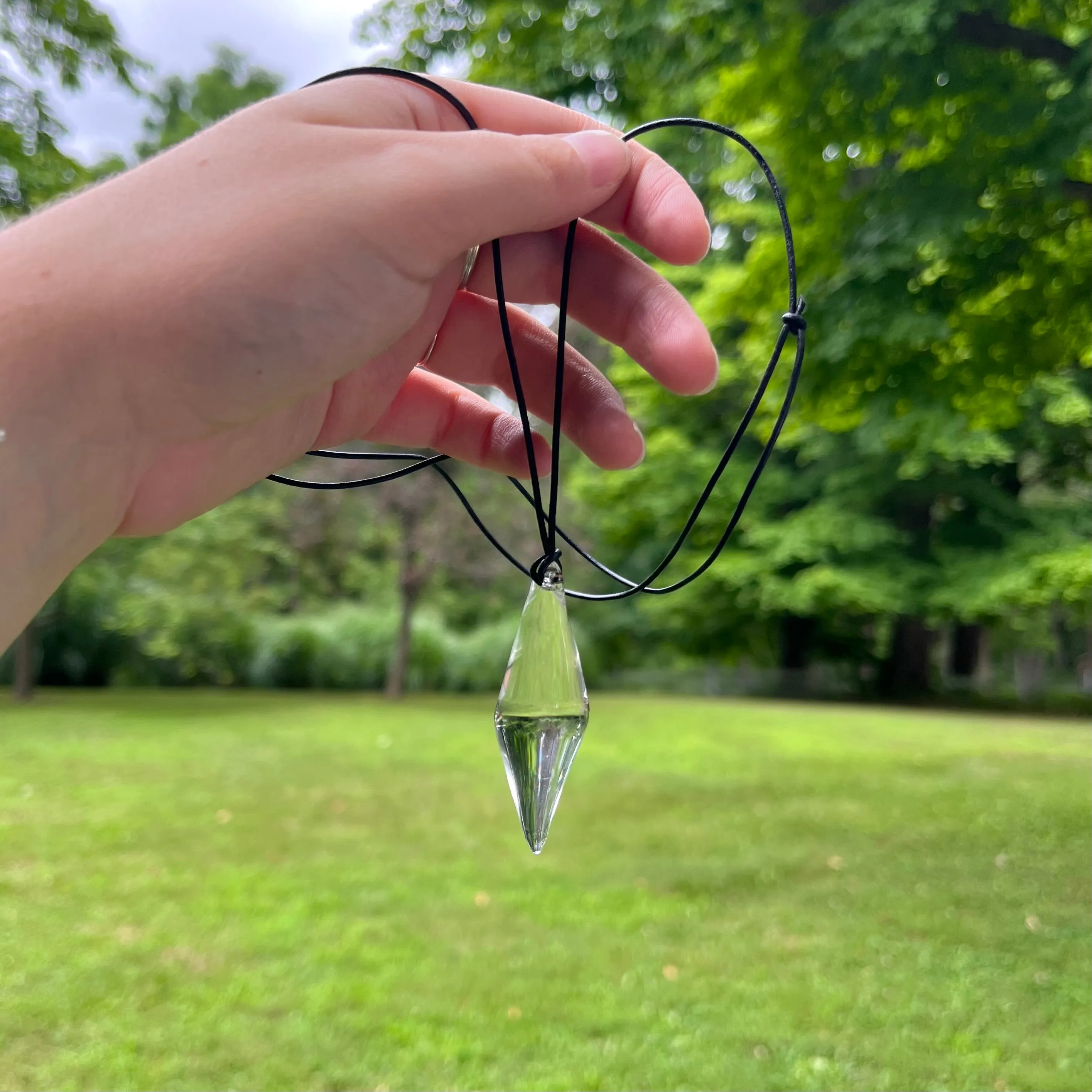 Glass Pendulum Pendant Necklace sold by Roxann Slate product image thumbnail 2