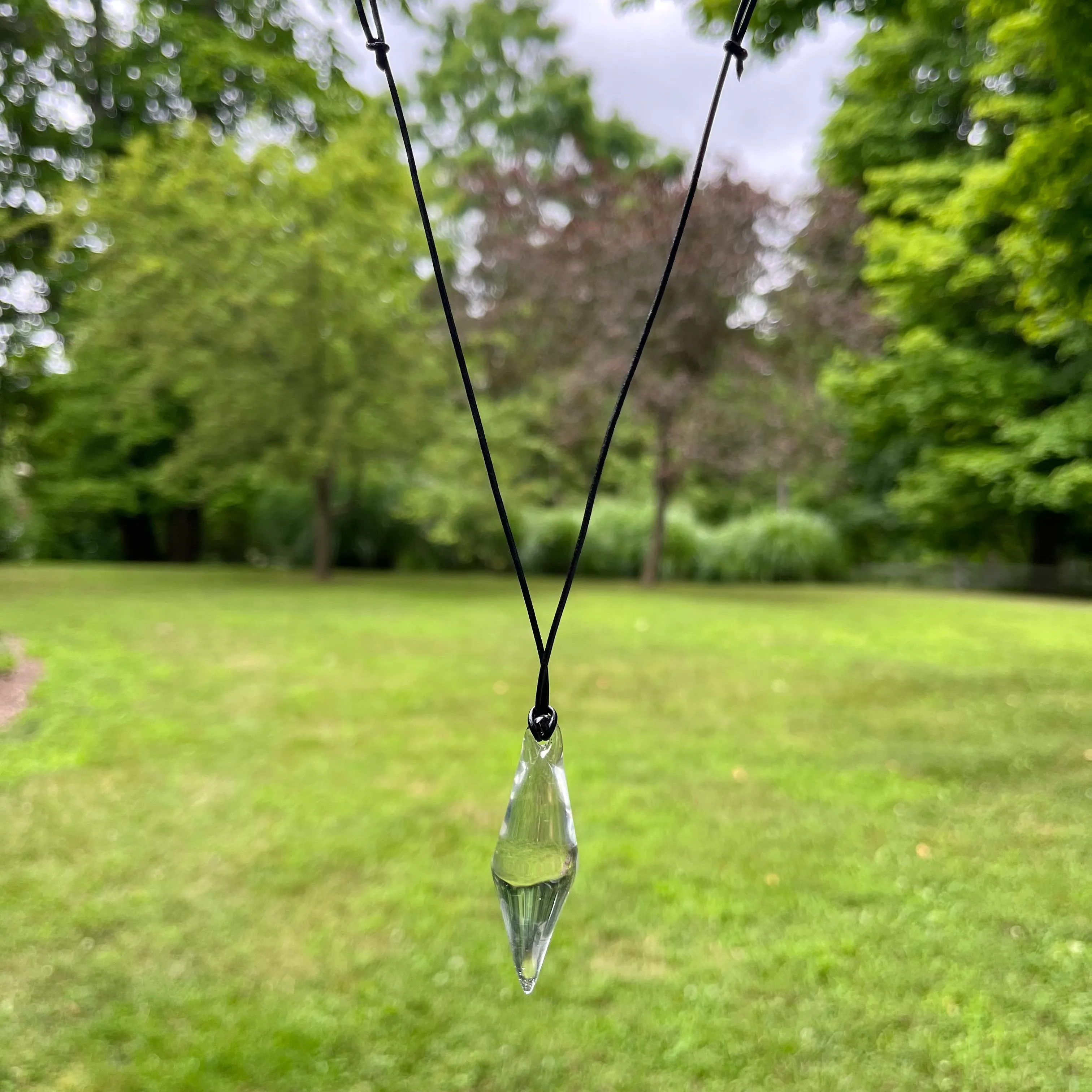 Glass Pendulum Pendant Necklace sold by Roxann Slate product image thumbnail 3