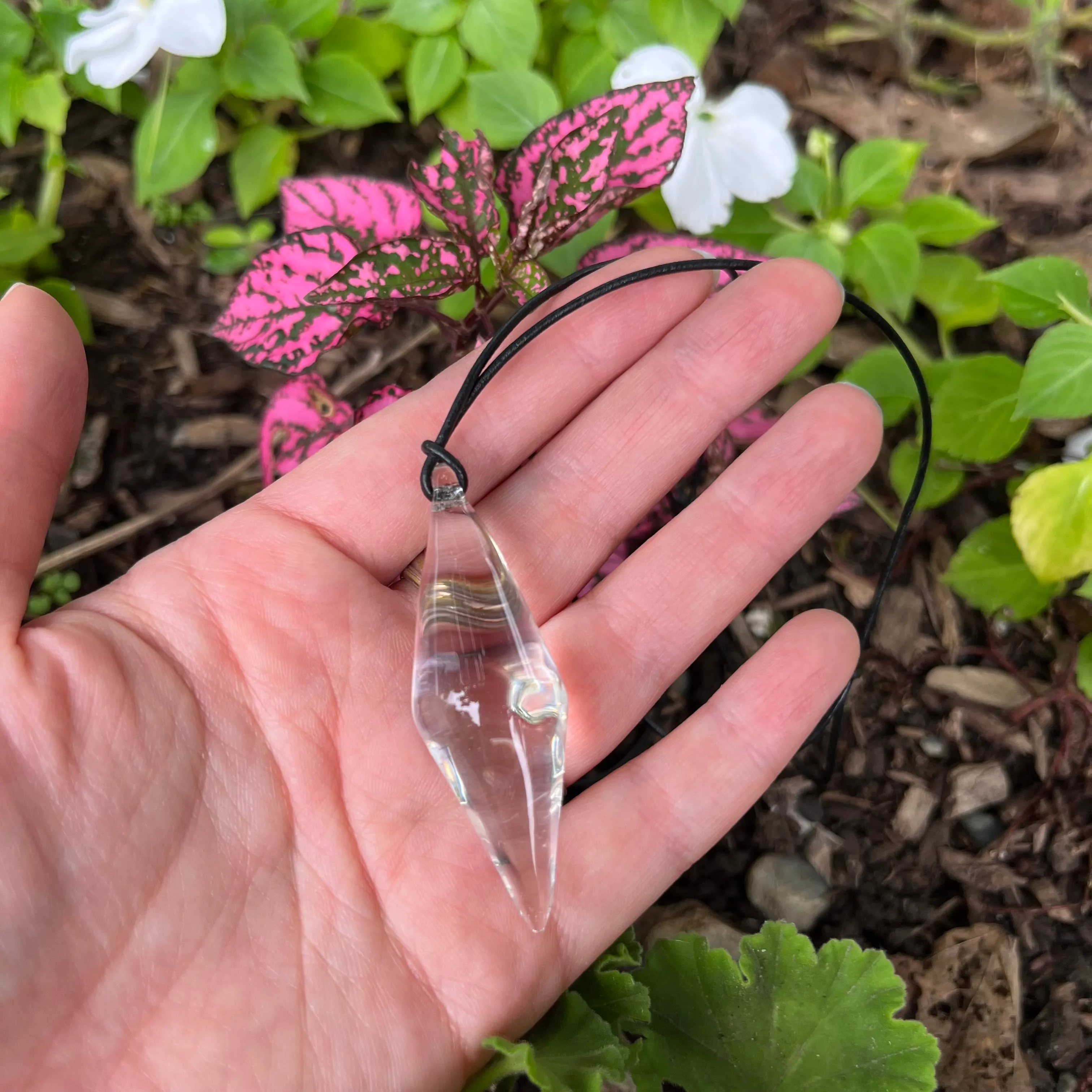 Glass Pendulum Pendant Necklace sold by Roxann Slate product image thumbnail 4