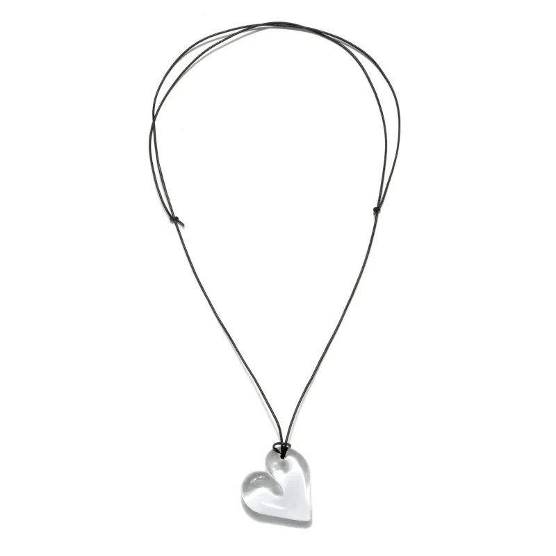 Glass Heart Pendant Necklace sold by Roxann Slate