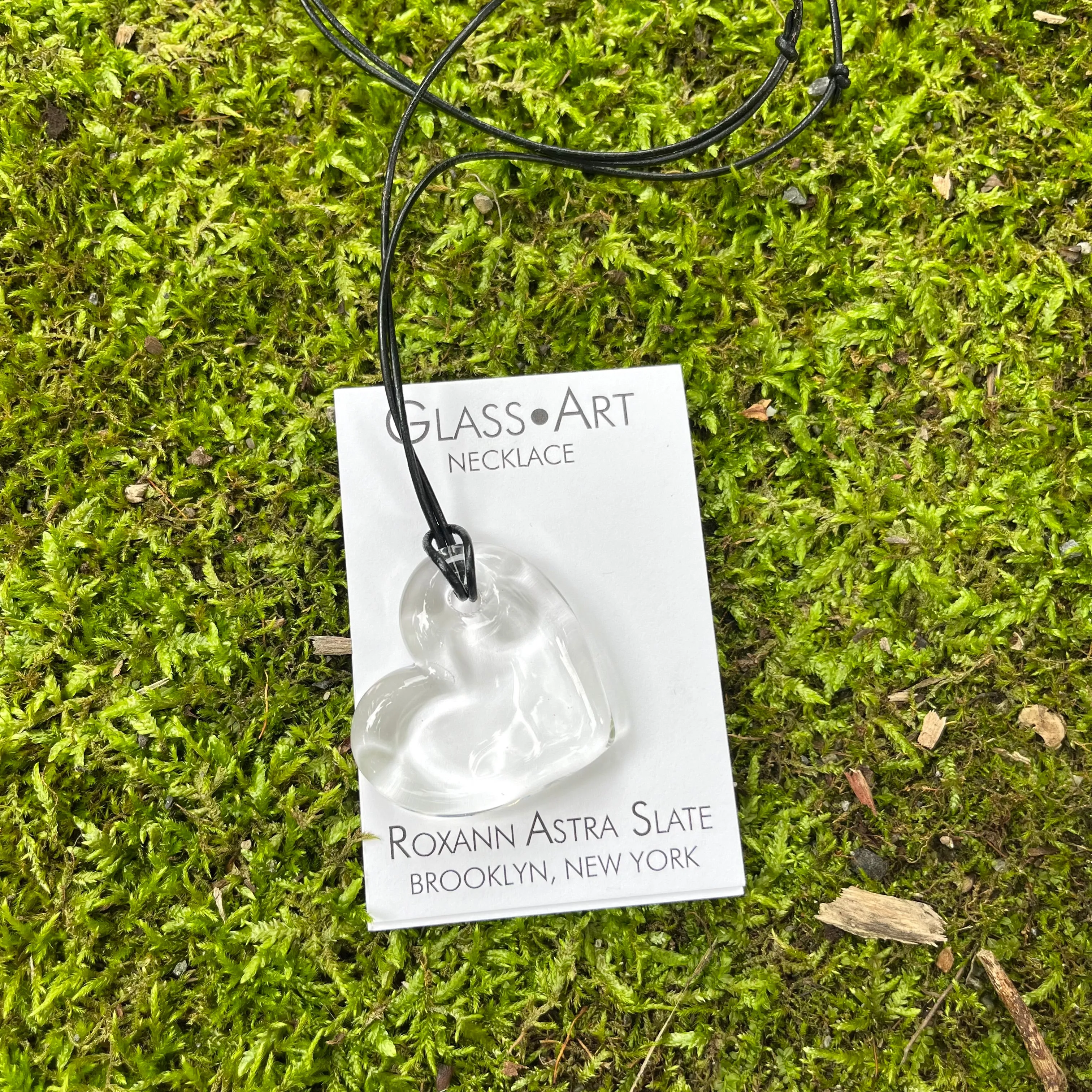 Glass Heart Pendant Necklace sold by Roxann Slate product image thumbnail 2