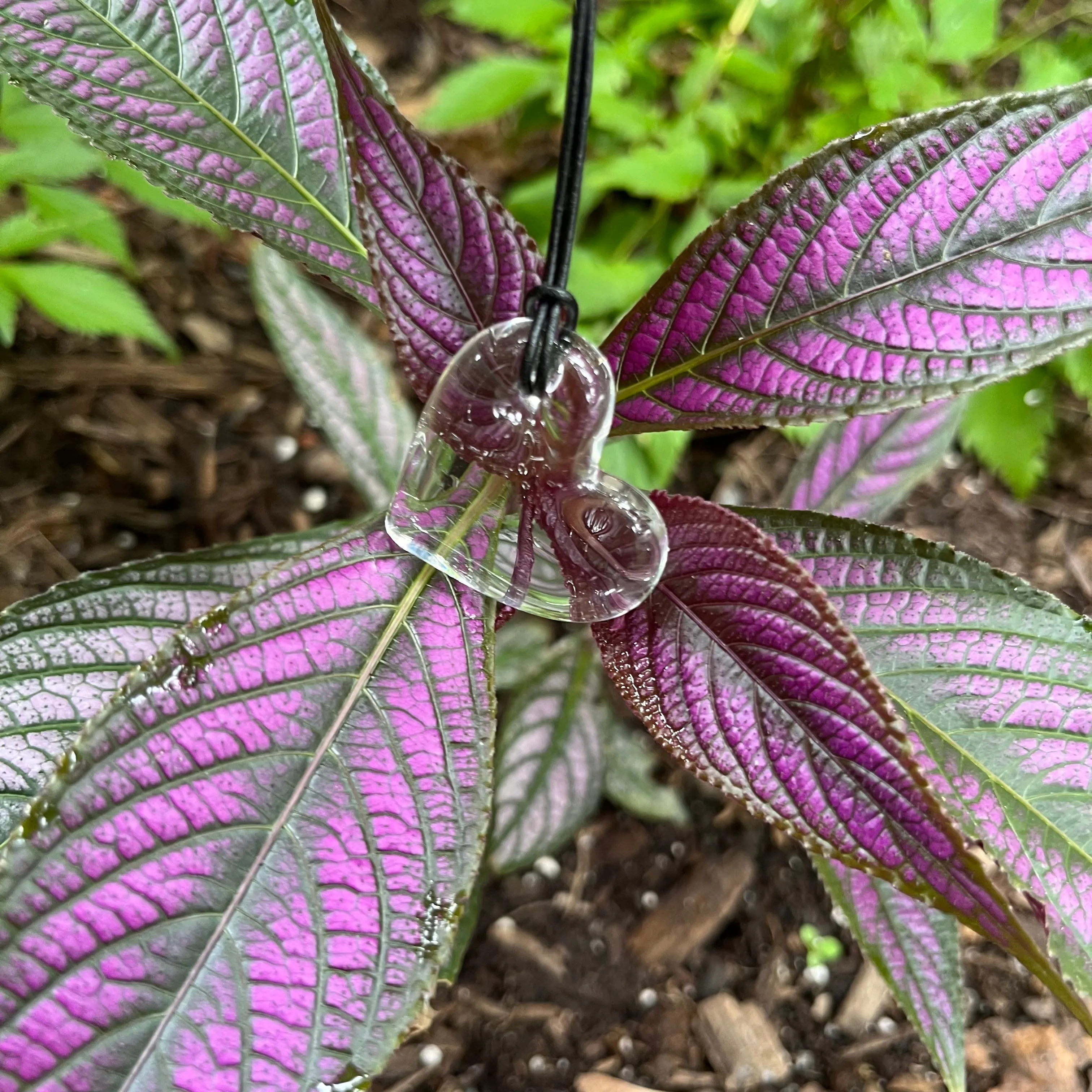 Glass Heart Pendant Necklace sold by Roxann Slate product image thumbnail 3