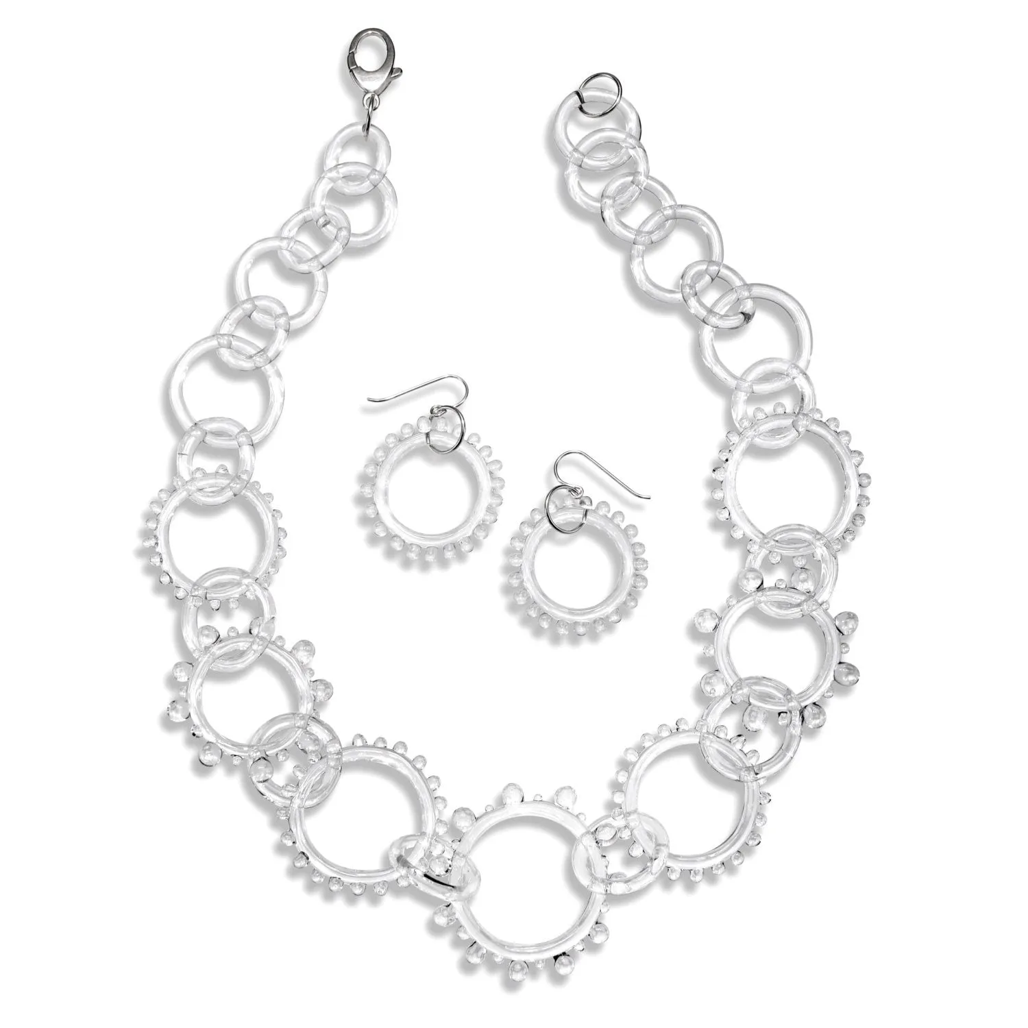 Glass Statement Wheel Chain Necklace sold by Roxann Slate product image thumbnail 2