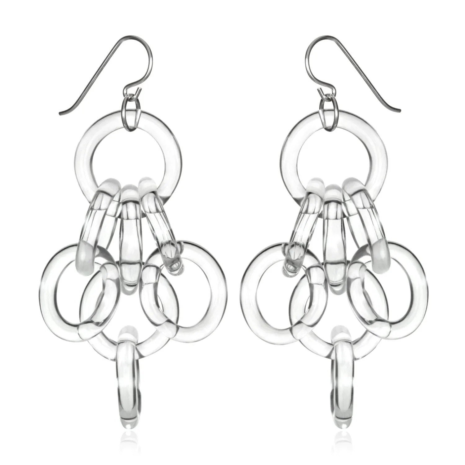Glass Cluster Chain Earrings sold by Roxann Slate