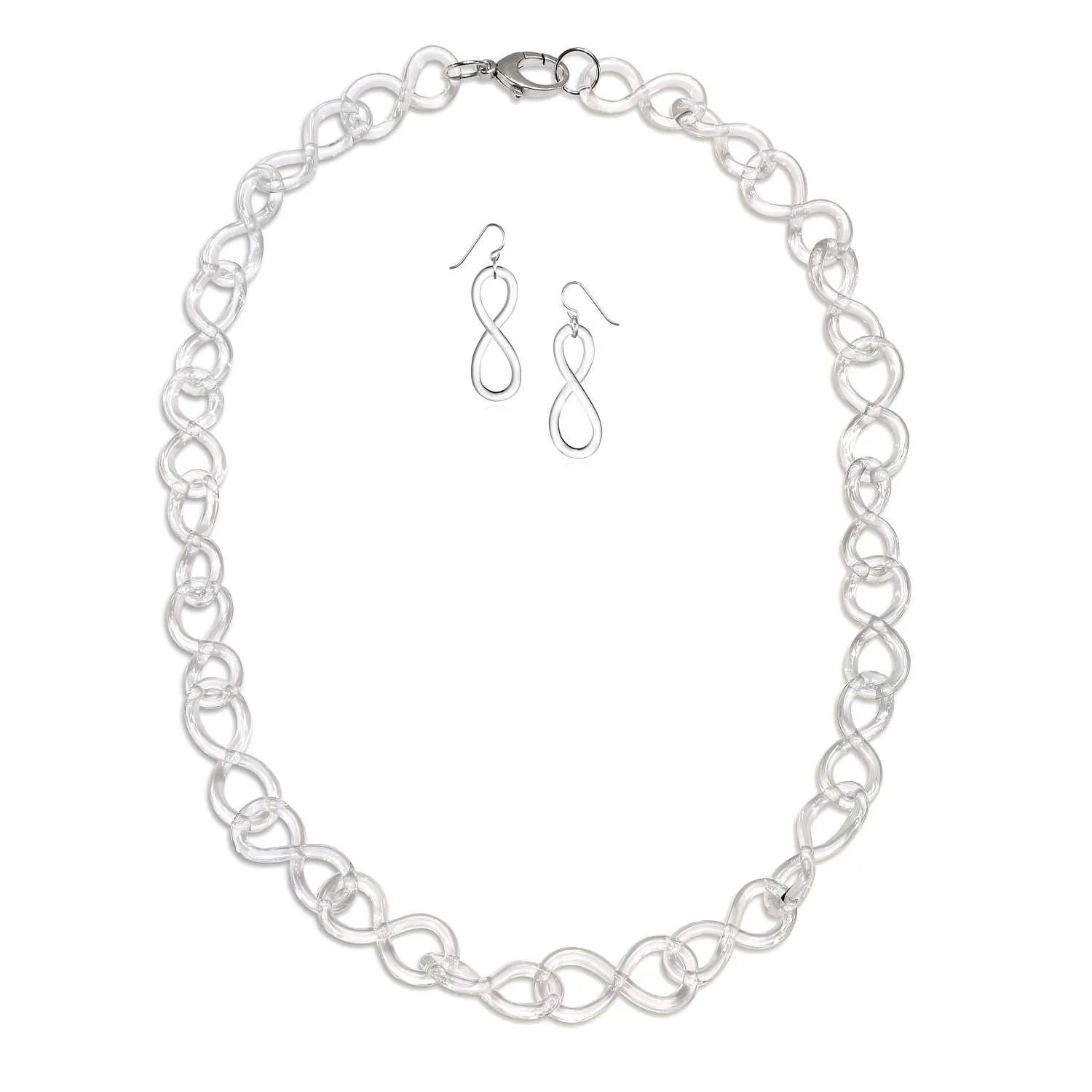 Glass Statement Figure Eight Necklace sold by Roxann Slate product image thumbnail 3