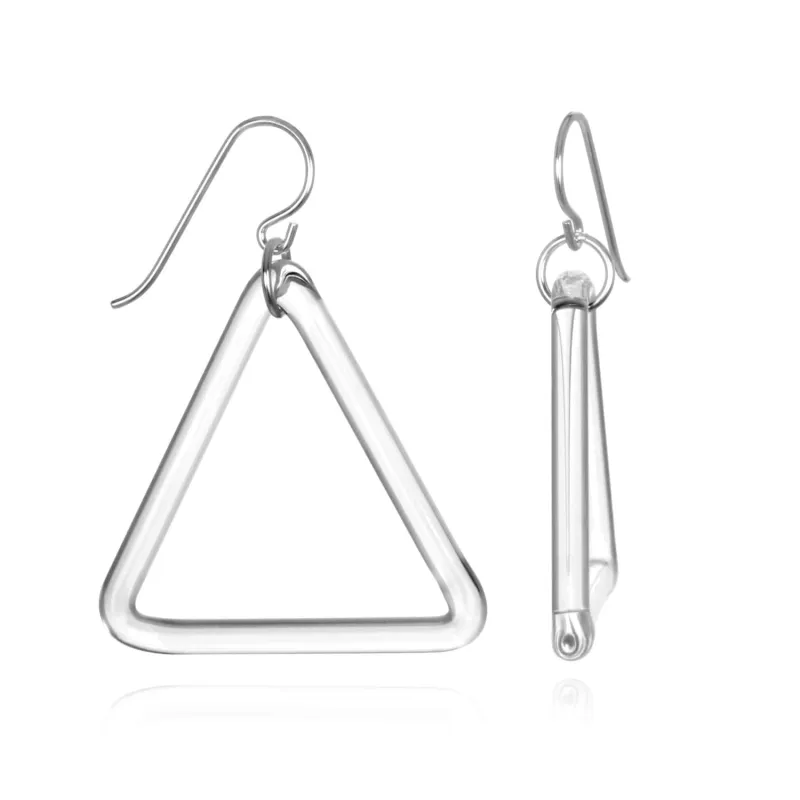 Glass Large Single Triangle Earrings sold by Roxann Slate