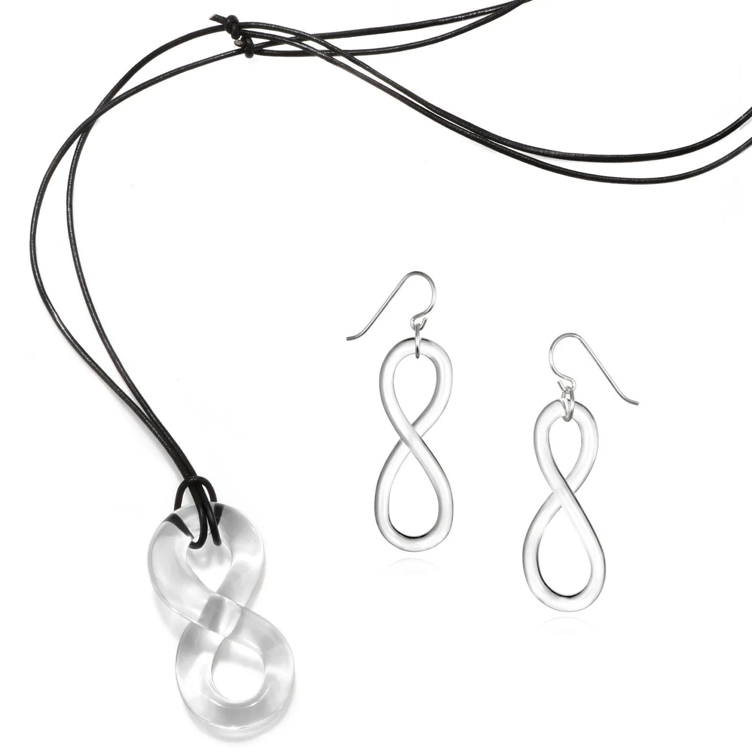 Glass Infinity Pendant Necklace sold by Roxann Slate product image thumbnail 2