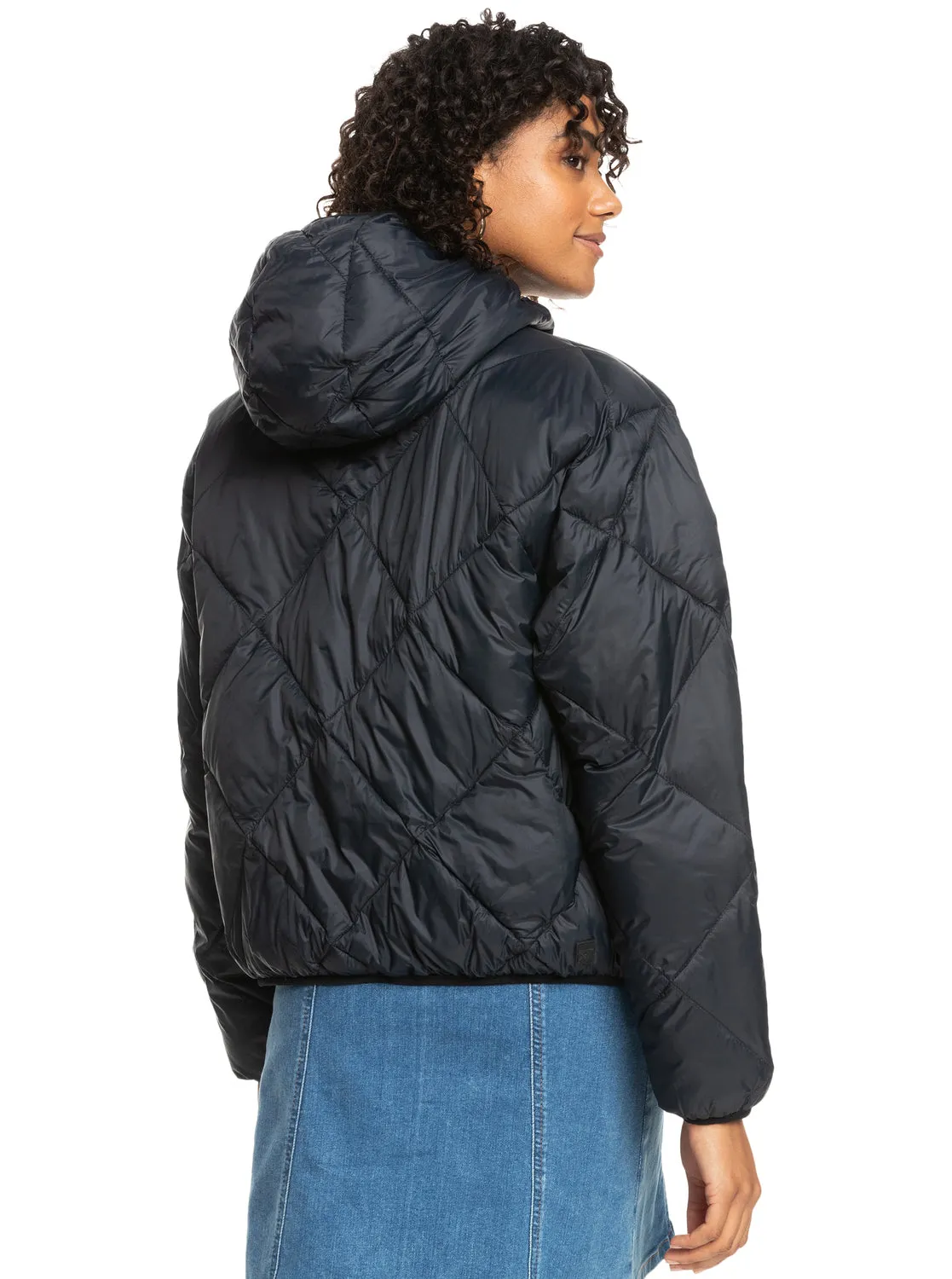 Wind Swept Lightweight Hooded Packable Jacket - Anthracite sold by Roxy product image thumbnail 5