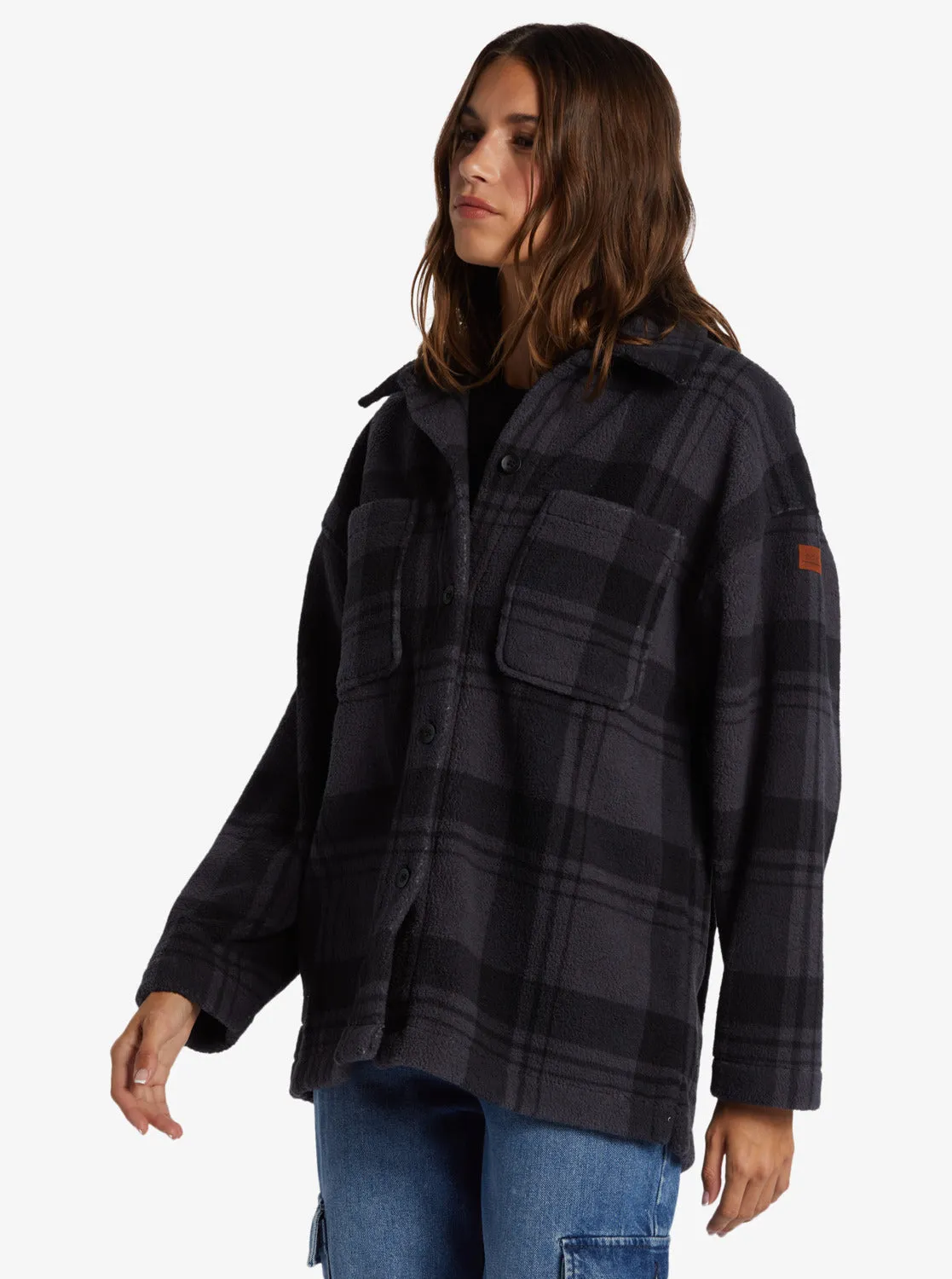 Next Adventure Printed Zip-Up Fleece Shirt - Turbulence Swell Check sold by Roxy product image thumbnail 2