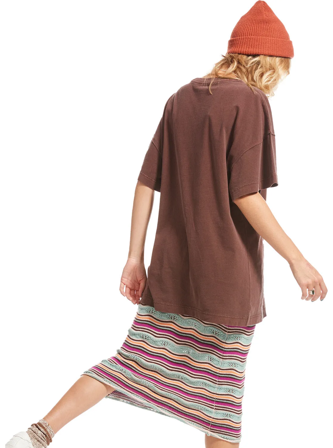 Sweet Janis Oversized T-Shirt - Bitter Chocolate sold by Roxy product image thumbnail 3