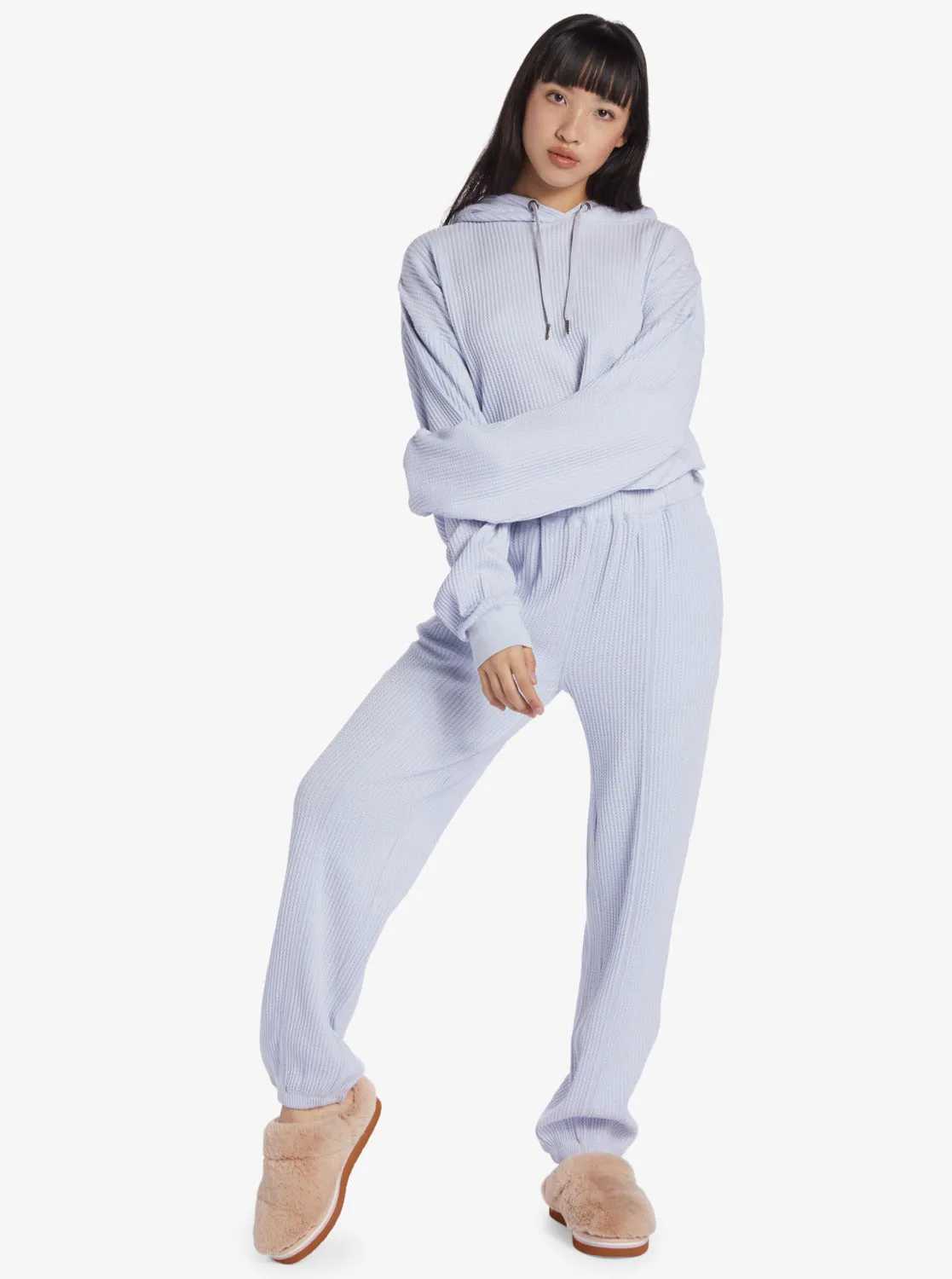 Chloe Kim Off Duty Crop Hoodie - Halogen Blue sold by Roxy product image thumbnail 3