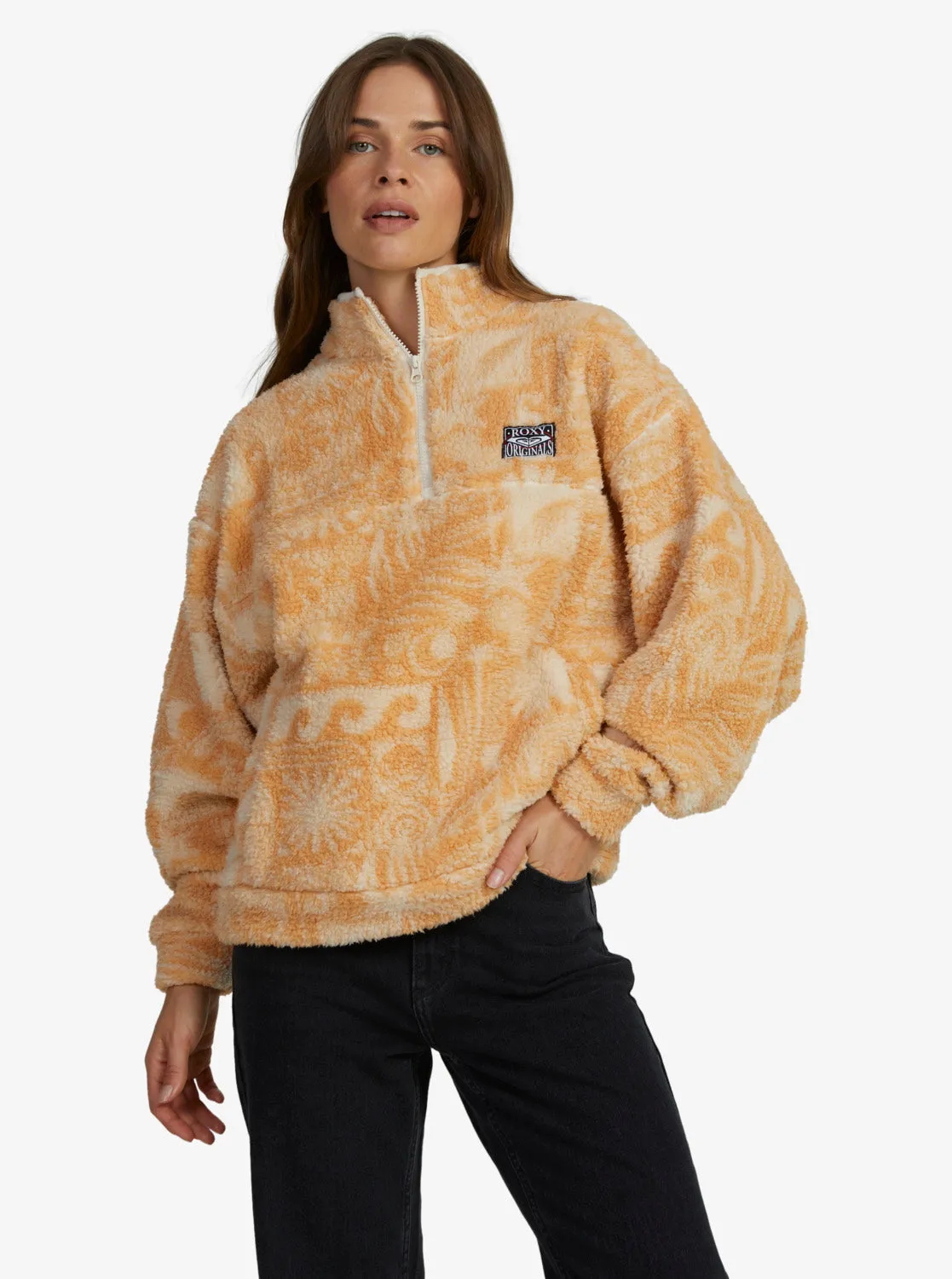 Jive Talking Polar Fleece - Tapioca Totally Iconic sold by Roxy