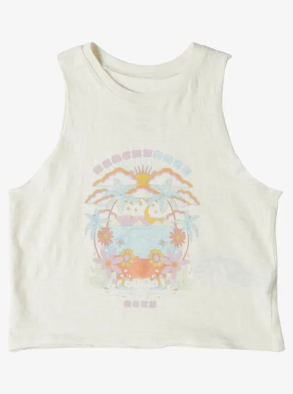 Girls 4-16 Beachy Daze Muscle Tank Top - Snow White sold by Roxy