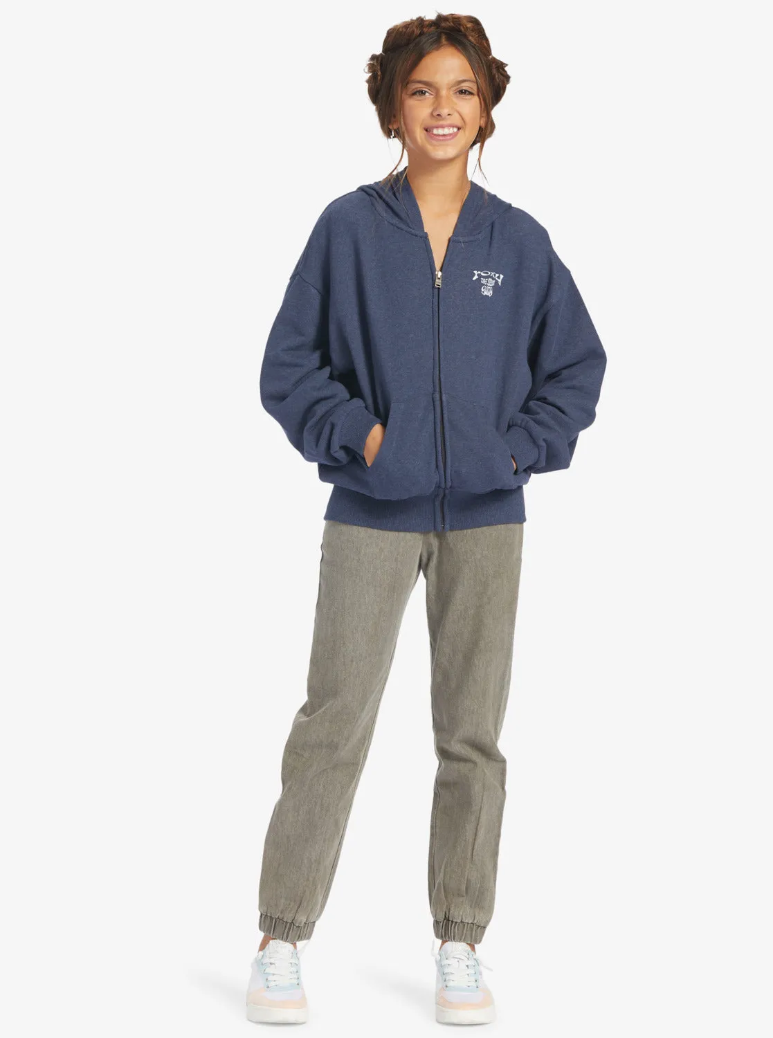 Girls 4-16 Better Mistakes B Zip-Up Hoodie - Mood Indigo sold by Roxy product image thumbnail 5