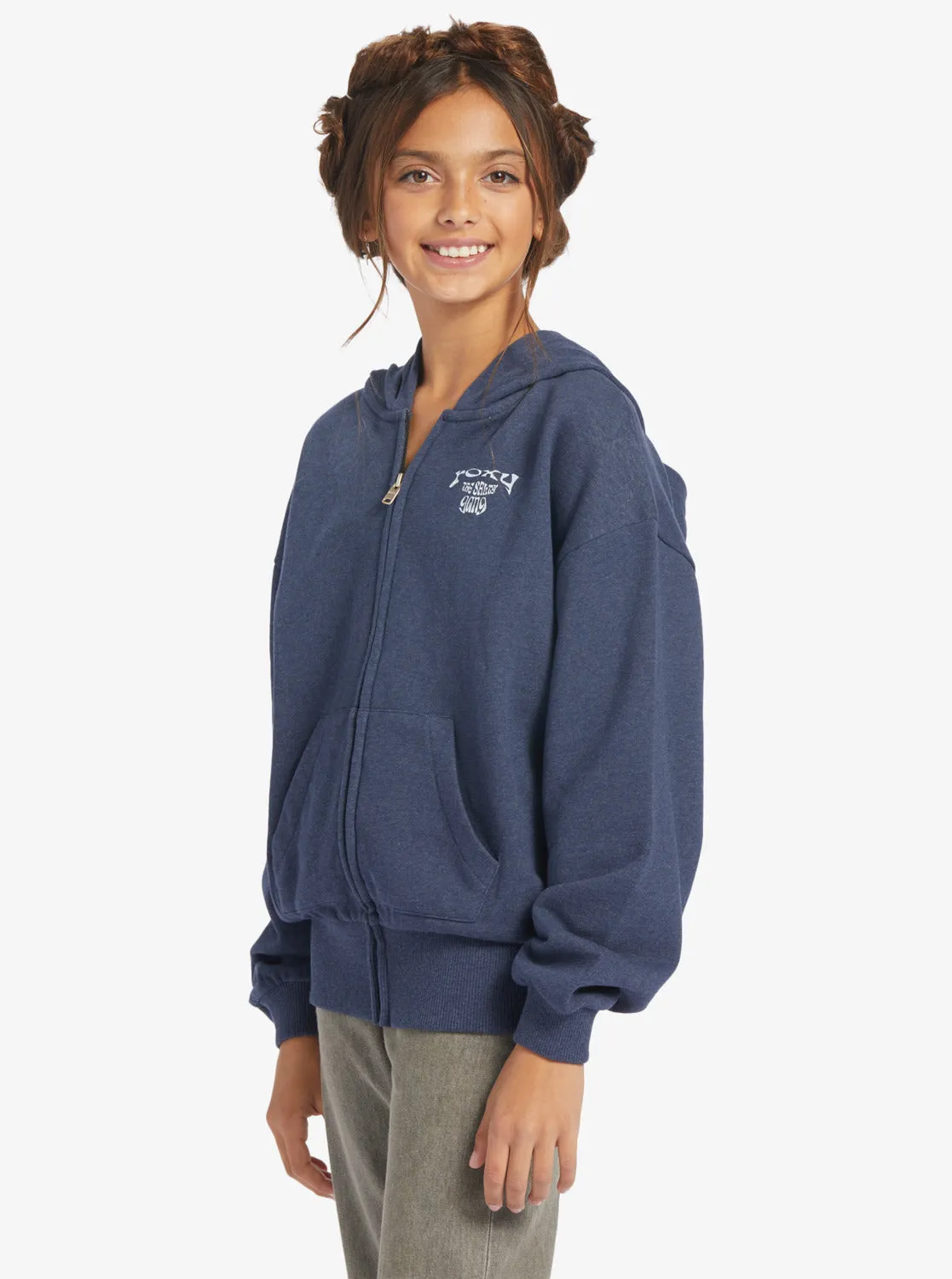 Girls 4-16 Better Mistakes B Zip-Up Hoodie - Mood Indigo sold by Roxy product image thumbnail 2