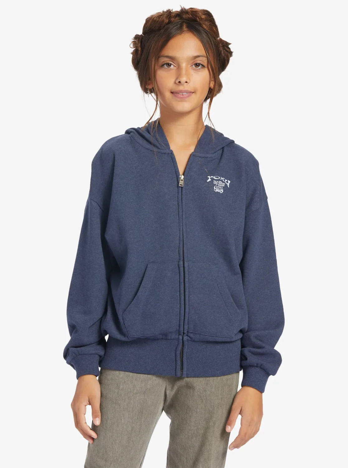 Girls 4-16 Better Mistakes B Zip-Up Hoodie - Mood Indigo sold by Roxy