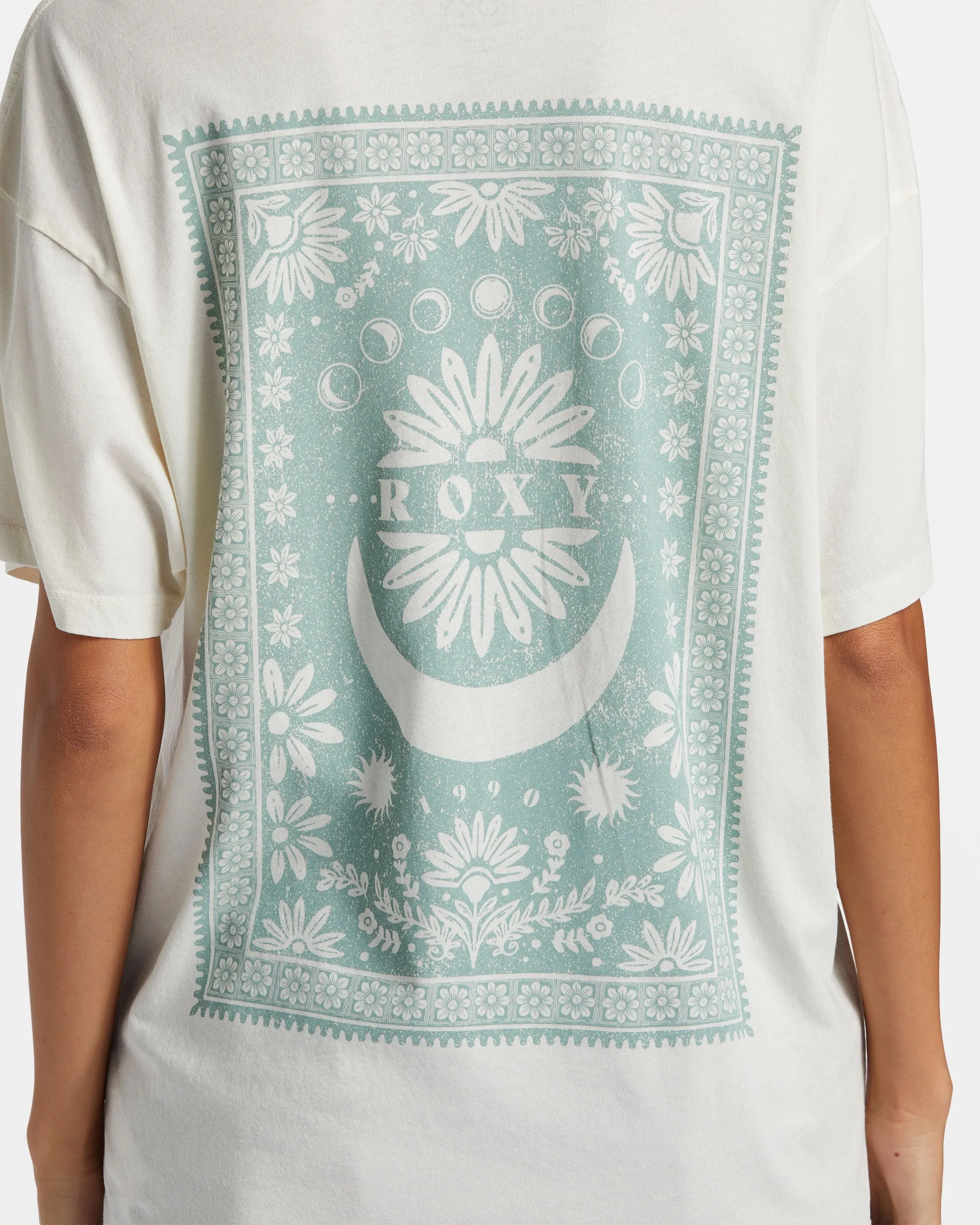 Paper Moon Oversized T-Shirt - Egret sold by Roxy product image thumbnail 5