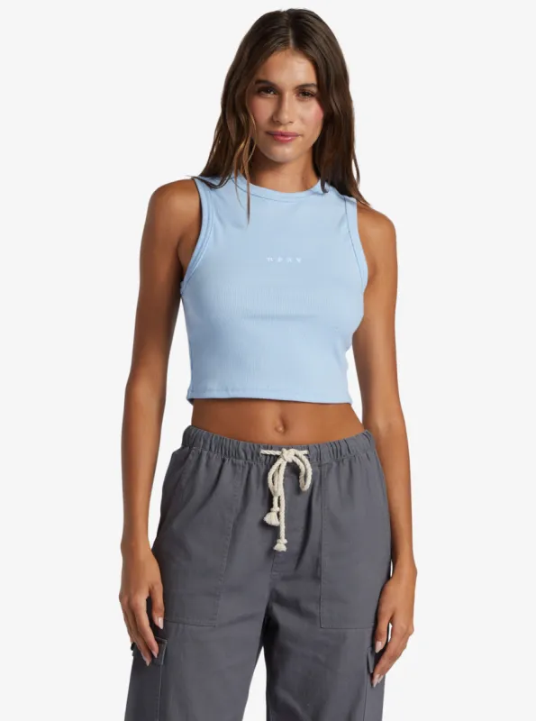 Roxify Fitted Ribbed Tank - Bel Air Blue sold by Roxy
