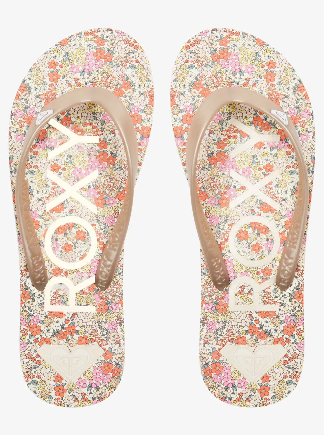 Tahiti Flip-Flops - White/Red Orange sold by Roxy product image thumbnail 4