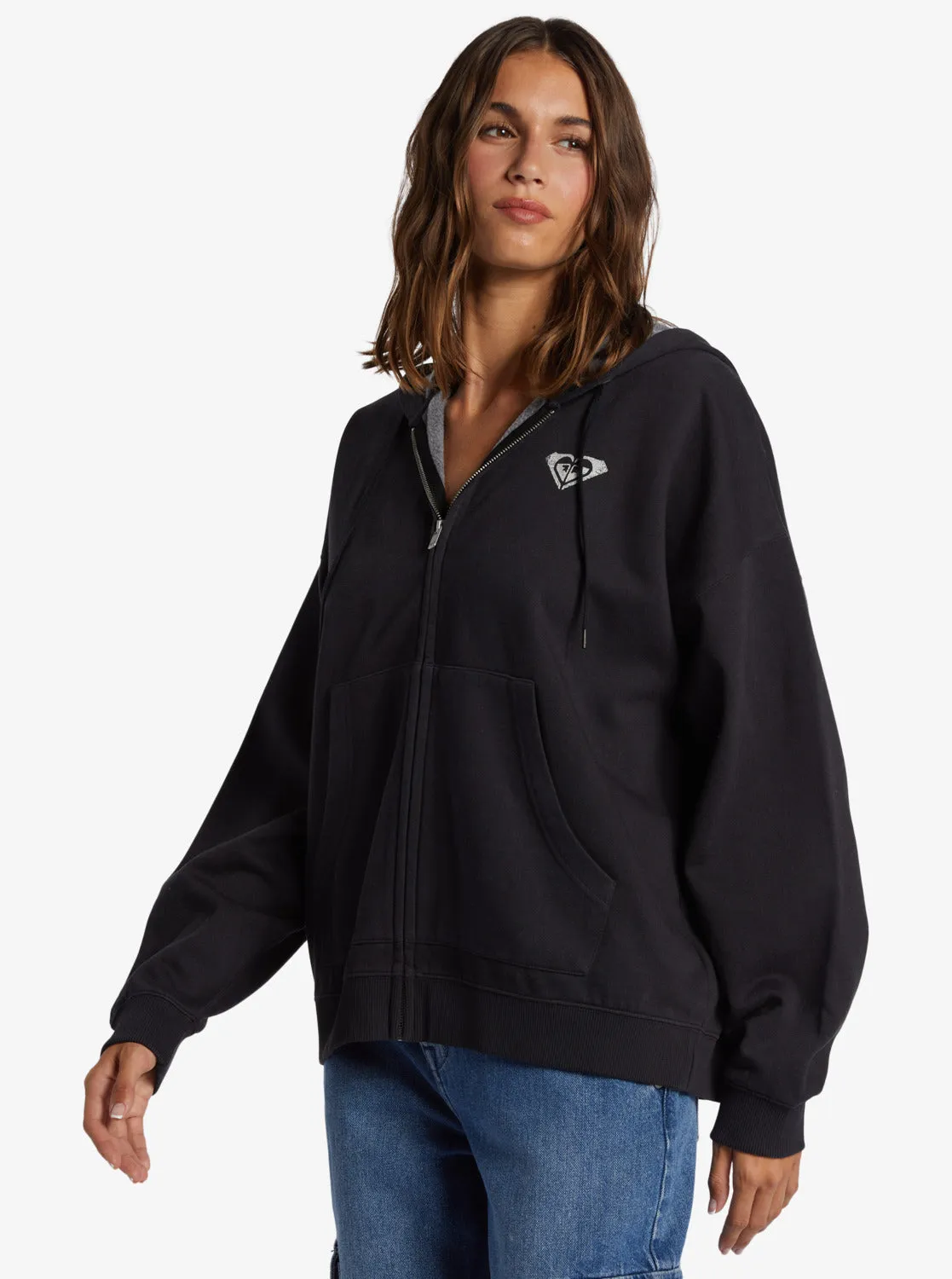 Lineup Oversized Zip-Up Hoodie - Anthracite sold by Roxy product image thumbnail 2