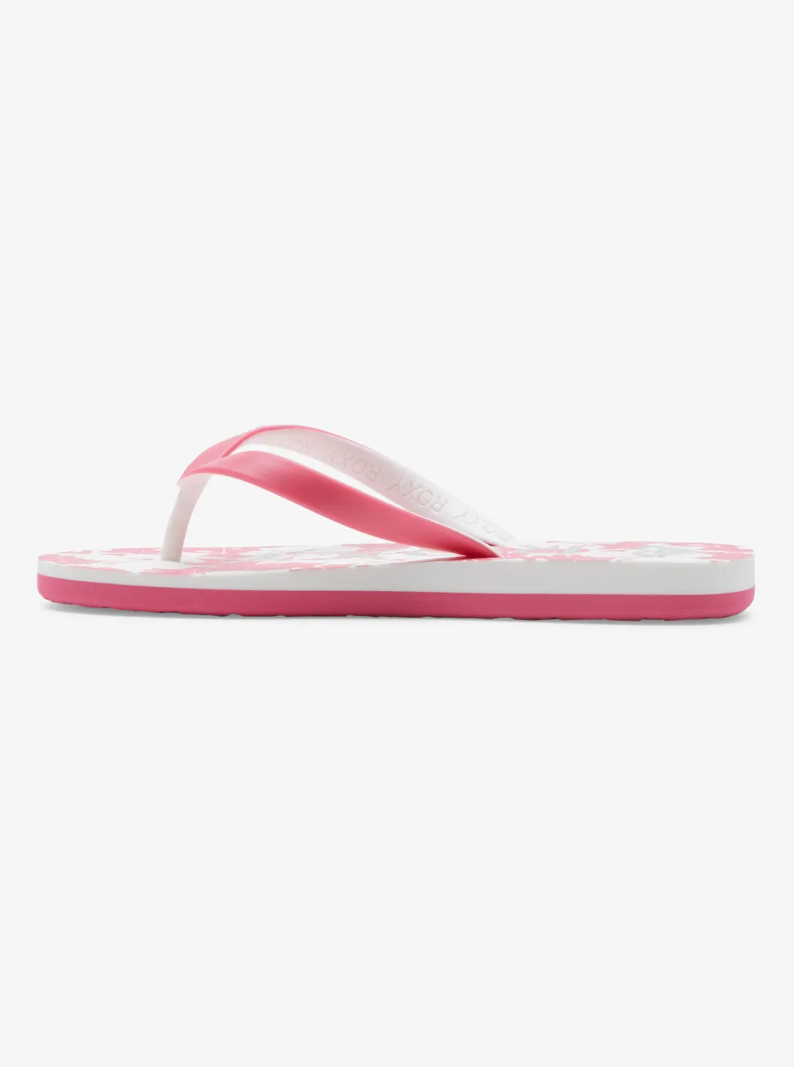 Girls 4-16 Tahiti Flip-Flops - Super Pink/White sold by Roxy product image thumbnail 3