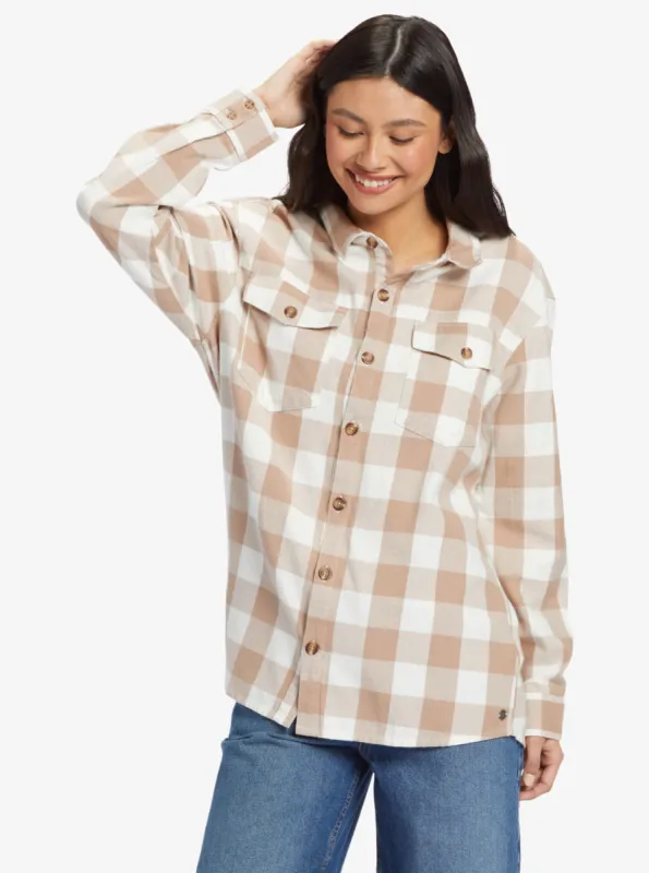 Let It Go Long Sleeve Flannel Shirt - Wild And Free Check sold by Roxy