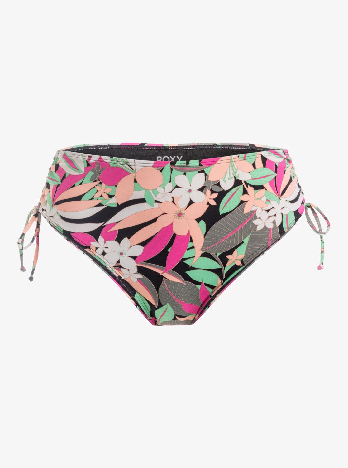 Printed Beach Classics Mod Lace Up Bikini Bottoms - Anthracite Palm Song S sold by Roxy product image thumbnail 5