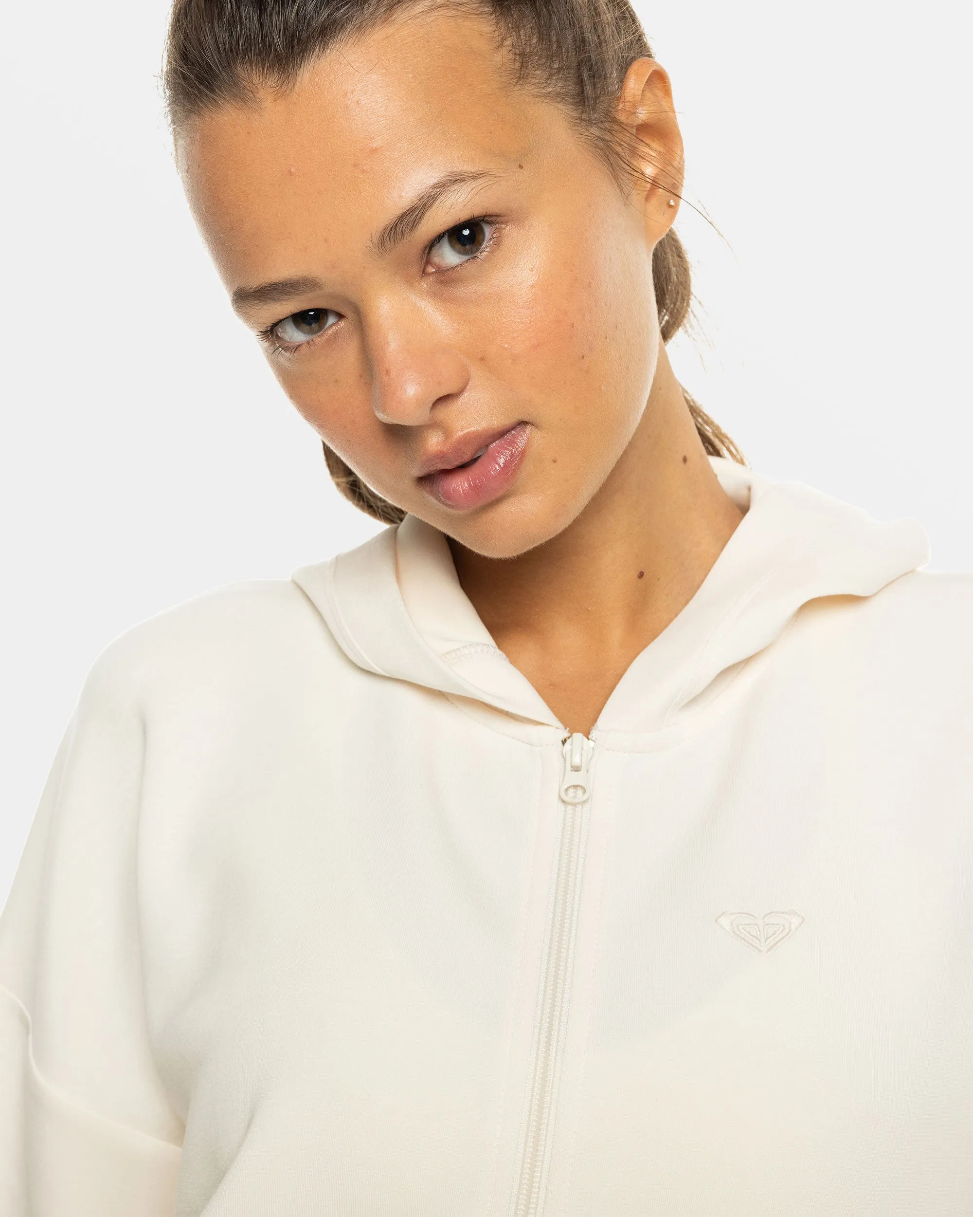 Rise & Vibe Sweet Zip Hoodie - Buttercream sold by Roxy product image thumbnail 4