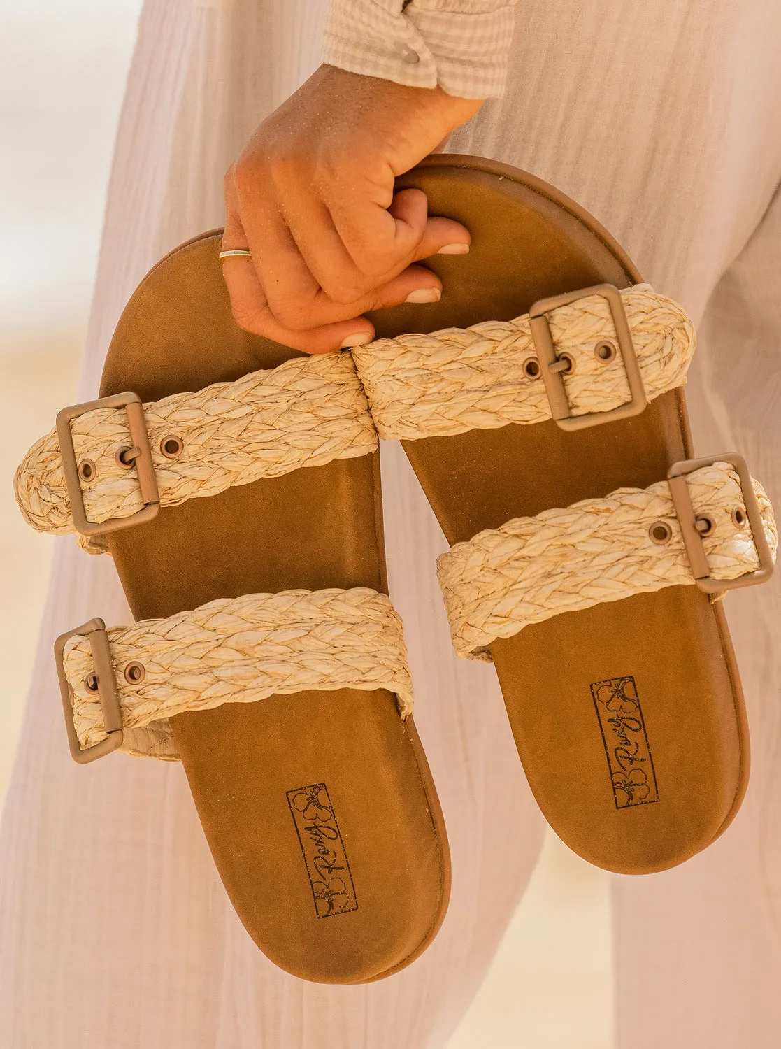 Into Summer Slide Sandals - Natural sold by Roxy product image thumbnail 2