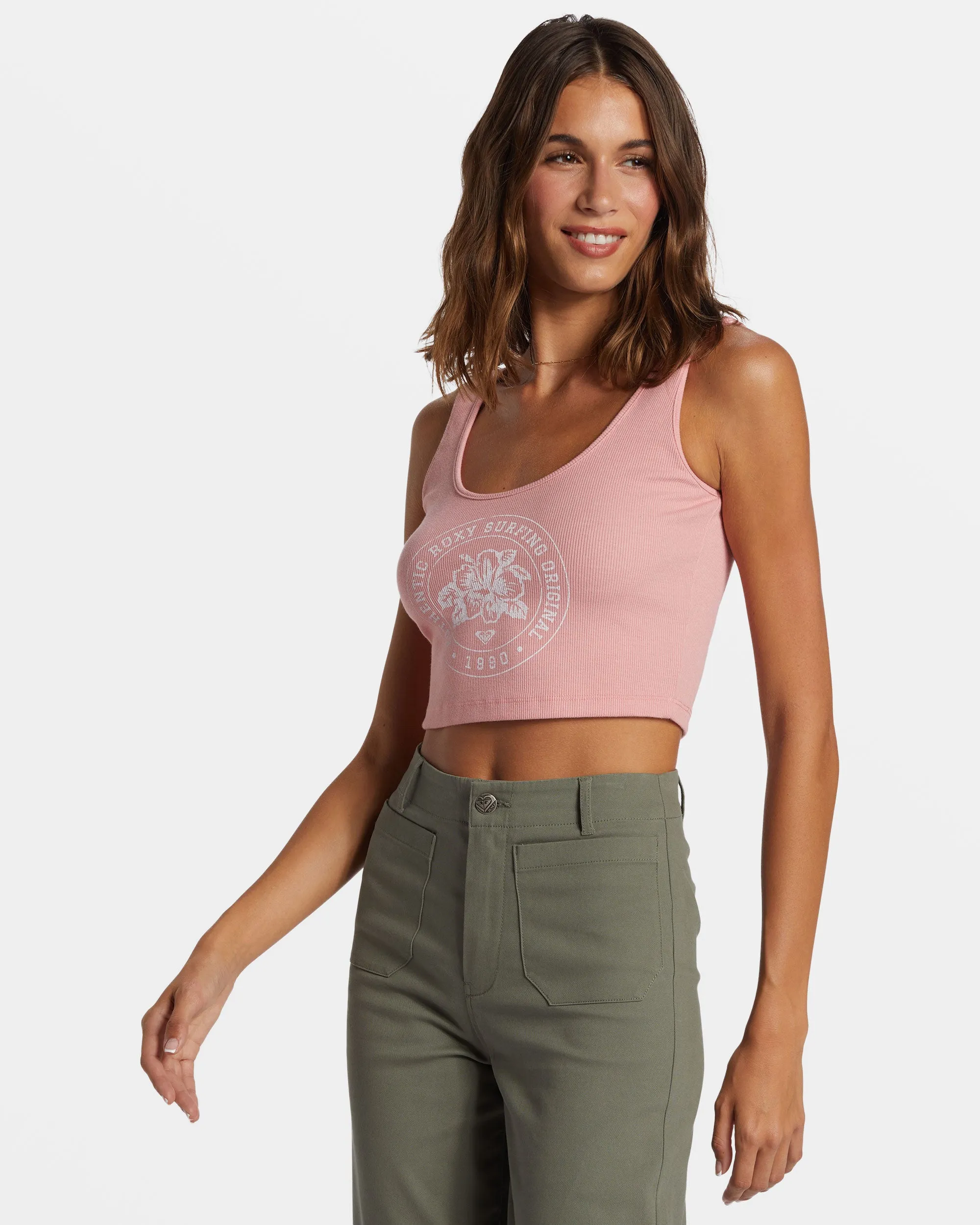 Roxy Surfing Original Cropped Tank Top - Candlelight Peach sold by Roxy product image thumbnail 5