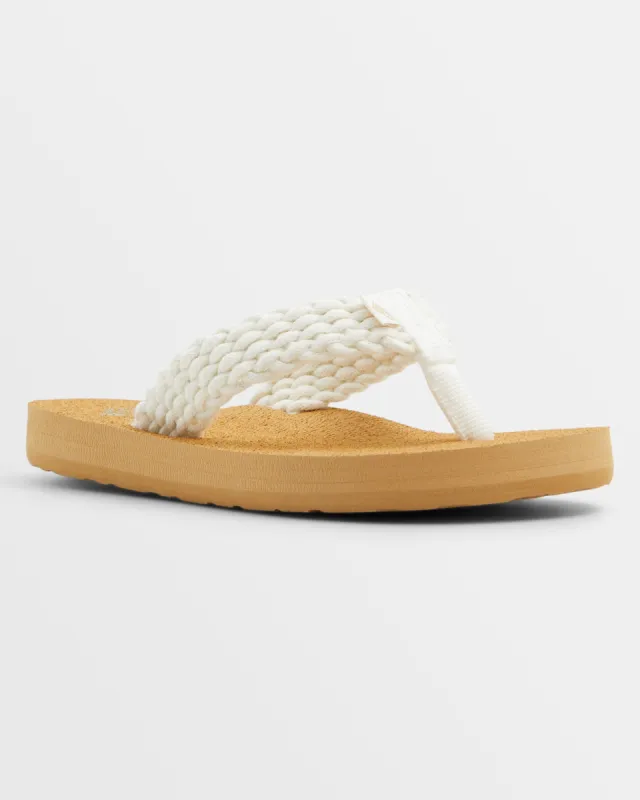 Girls Porto II Sandals - Cream sold by Roxy