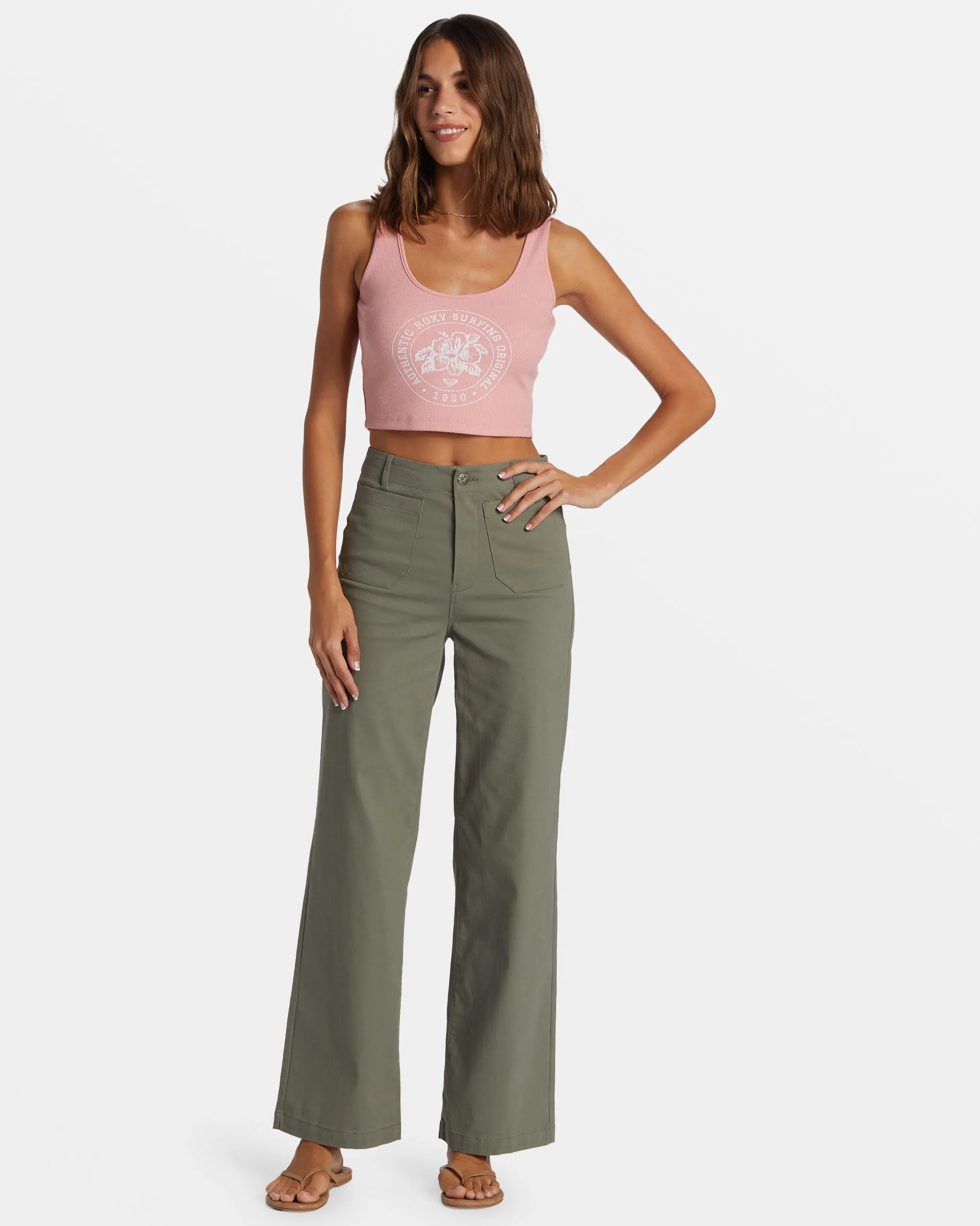 Roxy Surfing Original Cropped Tank Top - Candlelight Peach sold by Roxy product image thumbnail 3