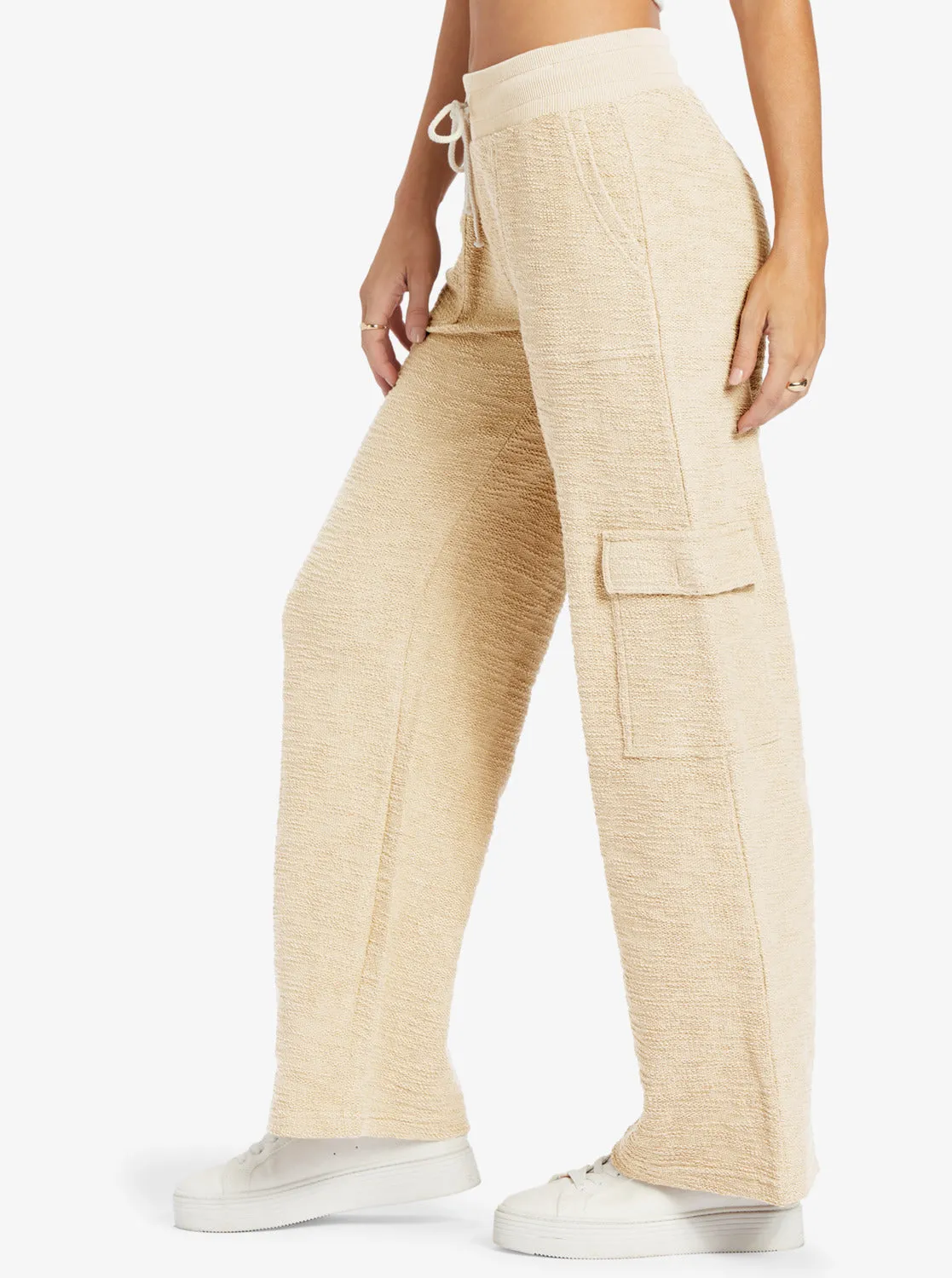 Off The Hook Cargo Sweat Pants - Tapioca sold by Roxy product image thumbnail 4
