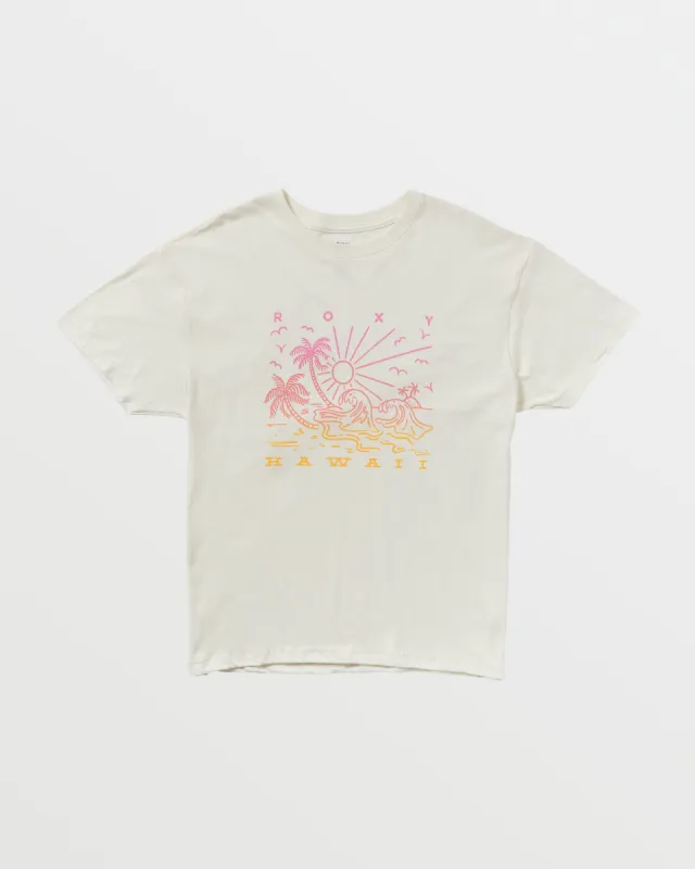 Sunny Days Hawaii Boyfriend T-Shirt - Egret sold by Roxy