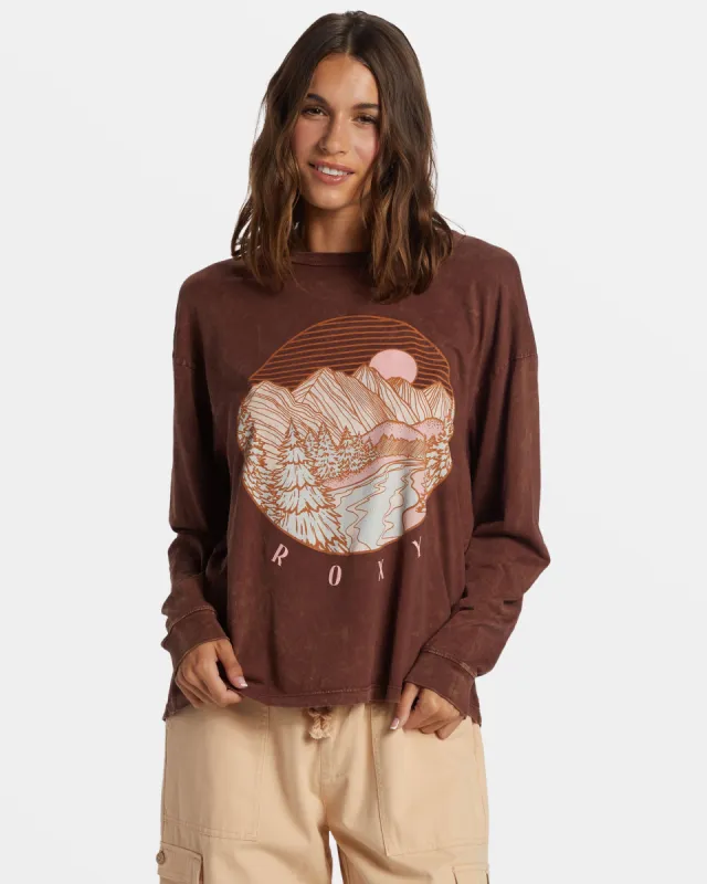 Alpine Paradise Long Sleeve T-Shirt - Fudgesickle sold by Roxy