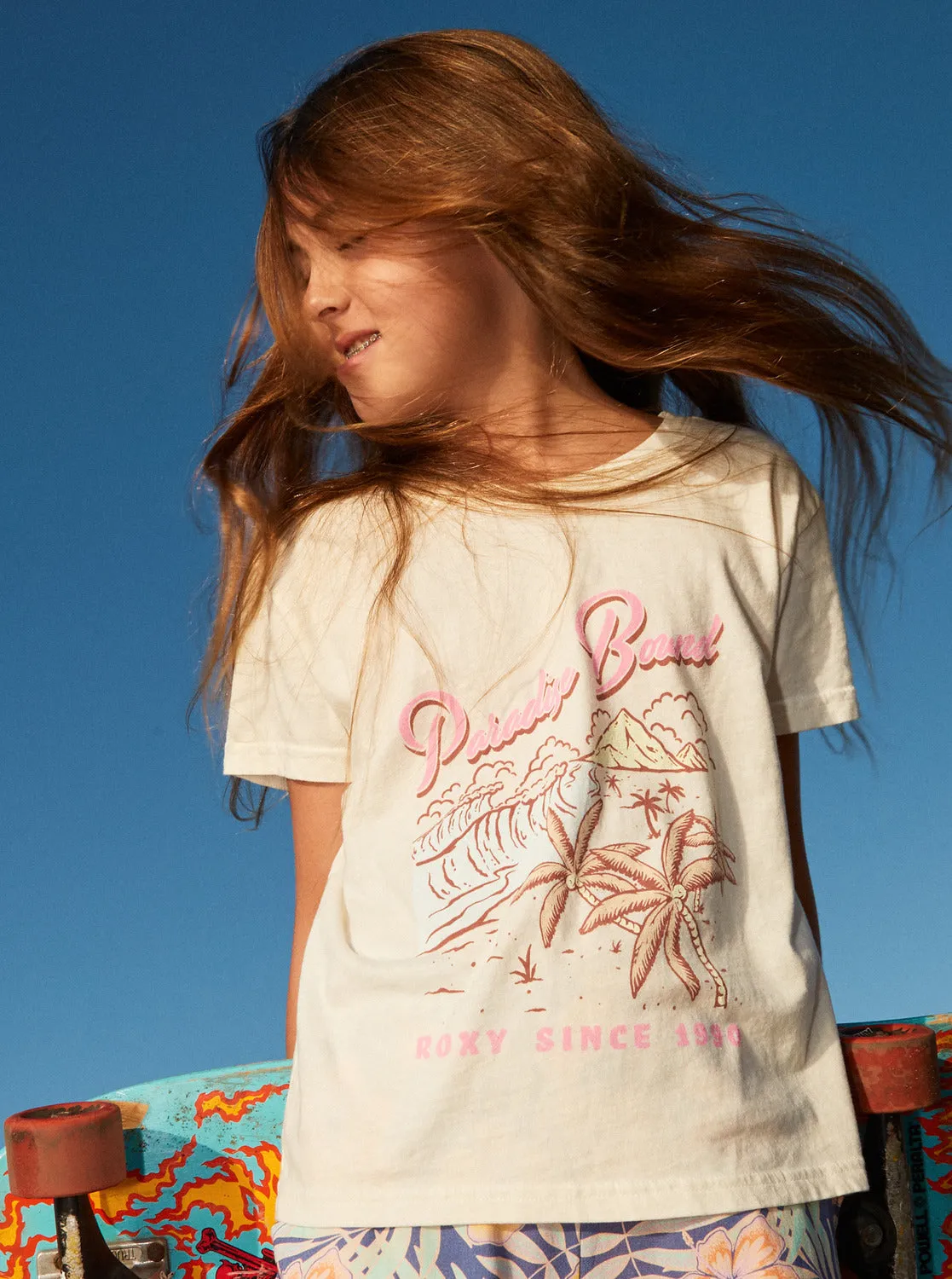 Girls 4-16 Paradise Bound Friend T-Shirt - Egret sold by Roxy