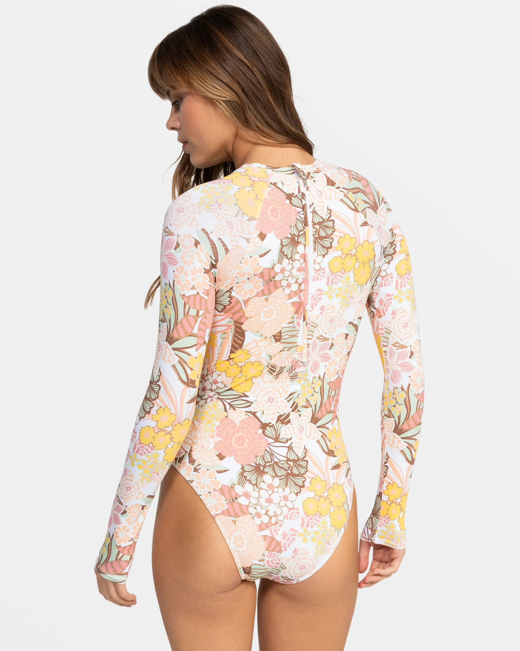 Playa Paradise Long Sleeve Rashguard Onesie - White Viva La Vida sold by Roxy product image thumbnail 2