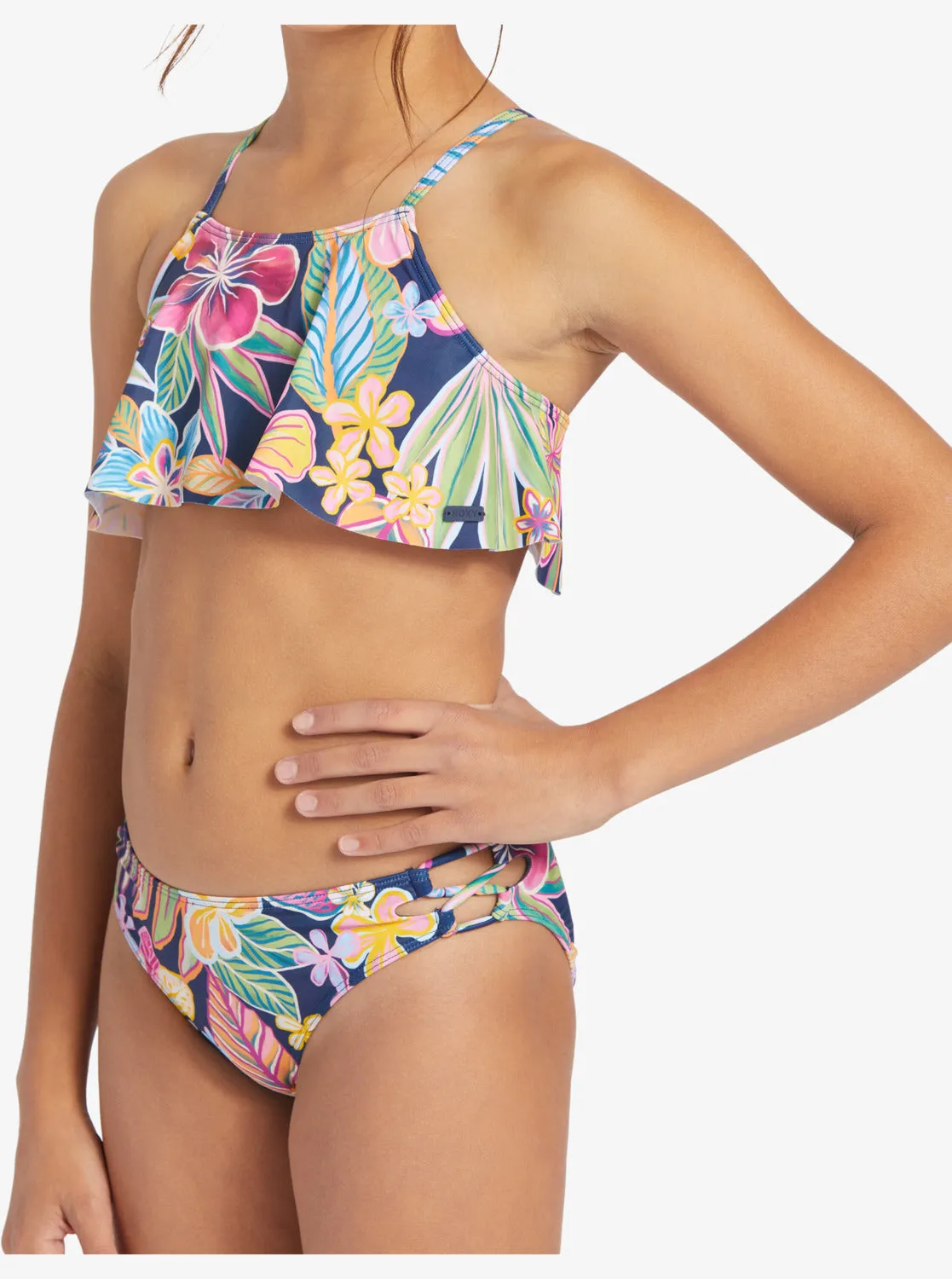 Girls 7-16 Paradise Trip Two Piece Flutter Bikini Set - Mood Indigotrue Paradise sold by Roxy product image thumbnail 3