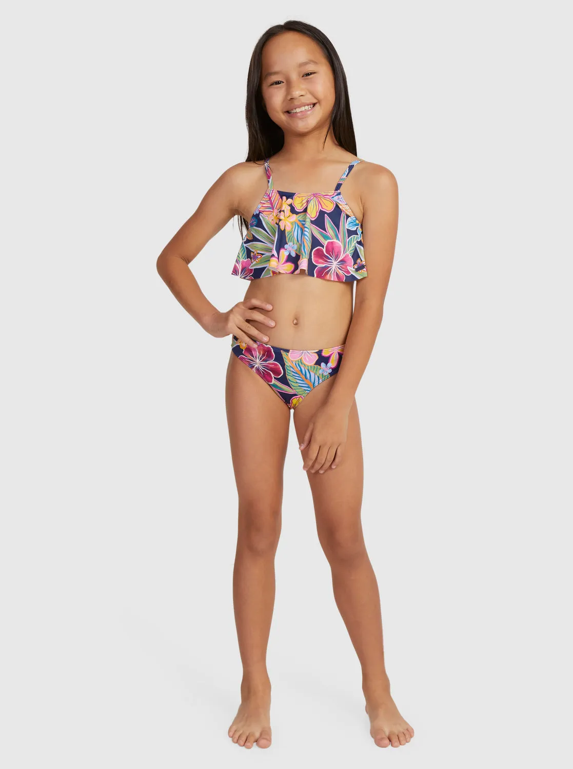 Girls 7-16 Paradise Trip Two Piece Flutter Bikini Set - Mood Indigotrue Paradise sold by Roxy product image thumbnail 4