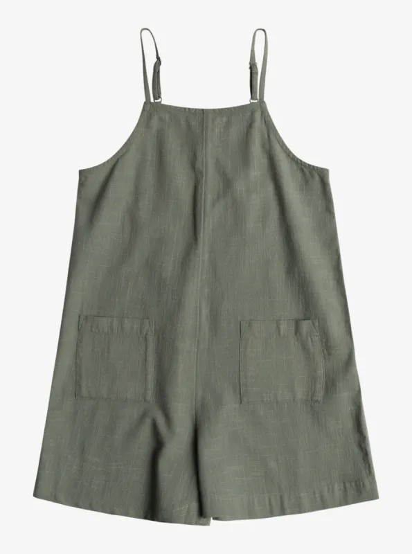 Girls 4-16 Lavender Haze Romper - Agave Green sold by Roxy