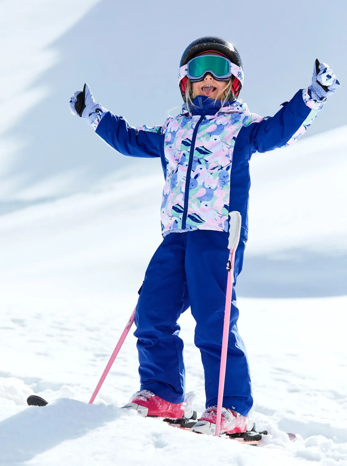 Girls 2-7 Snowy Tale Technical Snow Jacket - Bright White Mountains Locals sold by Roxy product image thumbnail 4