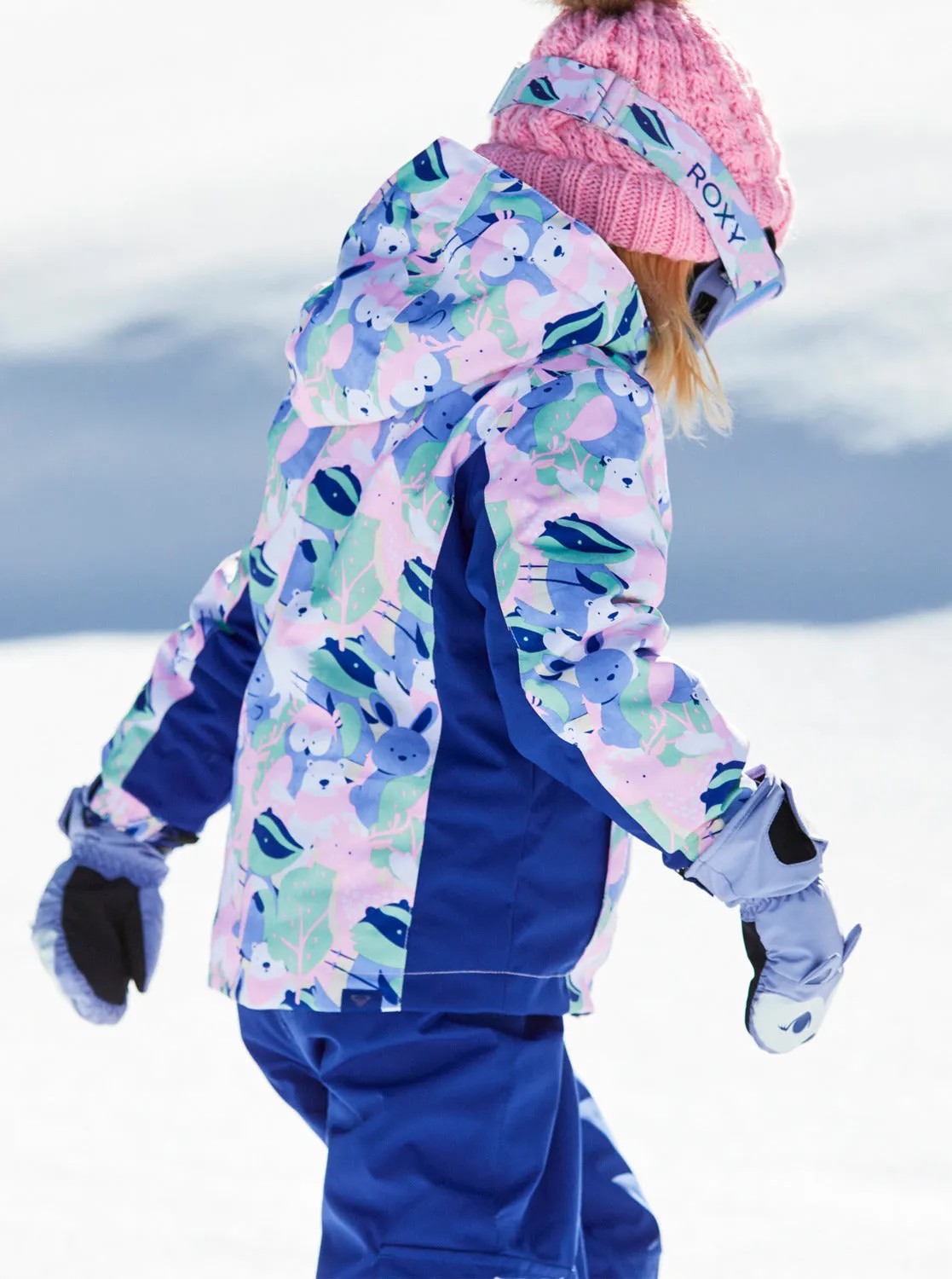 Girls 2-7 Snowy Tale Technical Snow Jacket - Bright White Mountains Locals sold by Roxy product image thumbnail 2